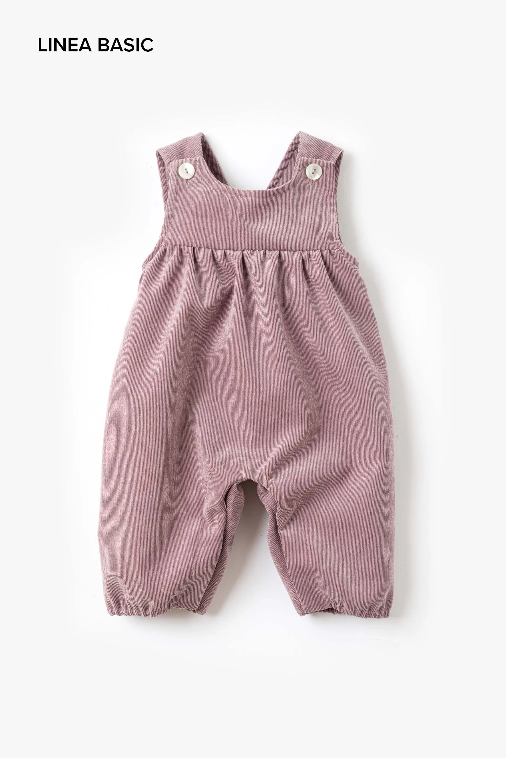 Salopette Nuvola per neonata velluto malva