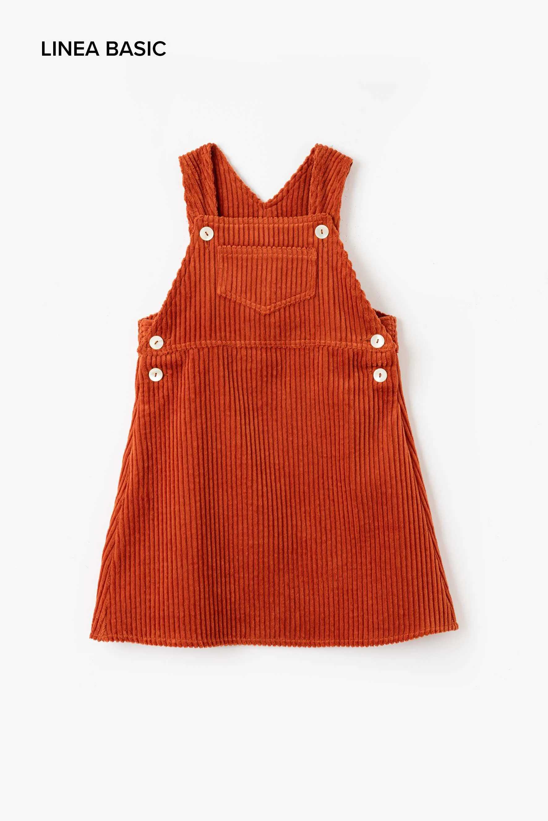 Vestito salopette bambina arancione