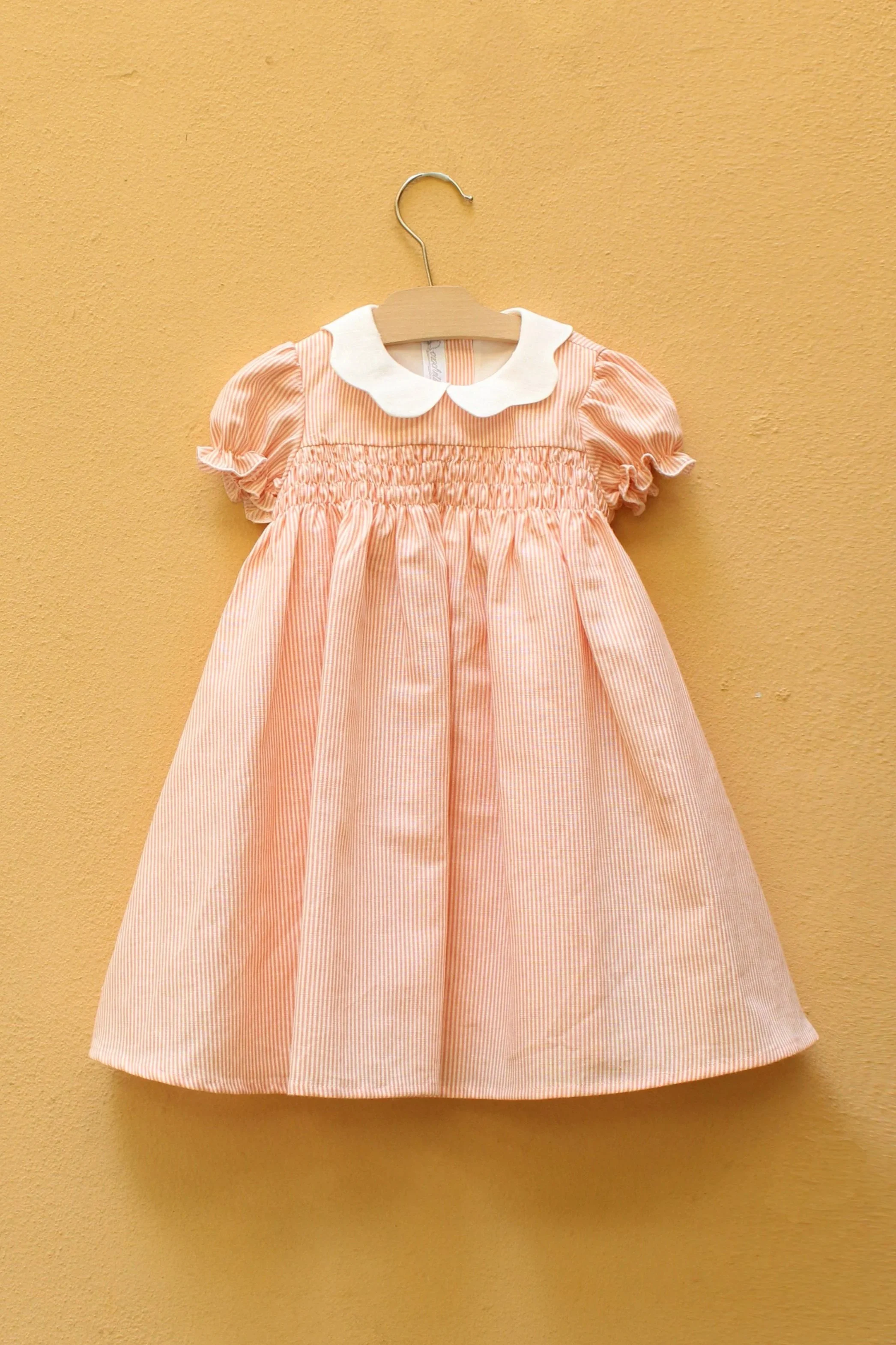 Vestito bambina in righina arancione
