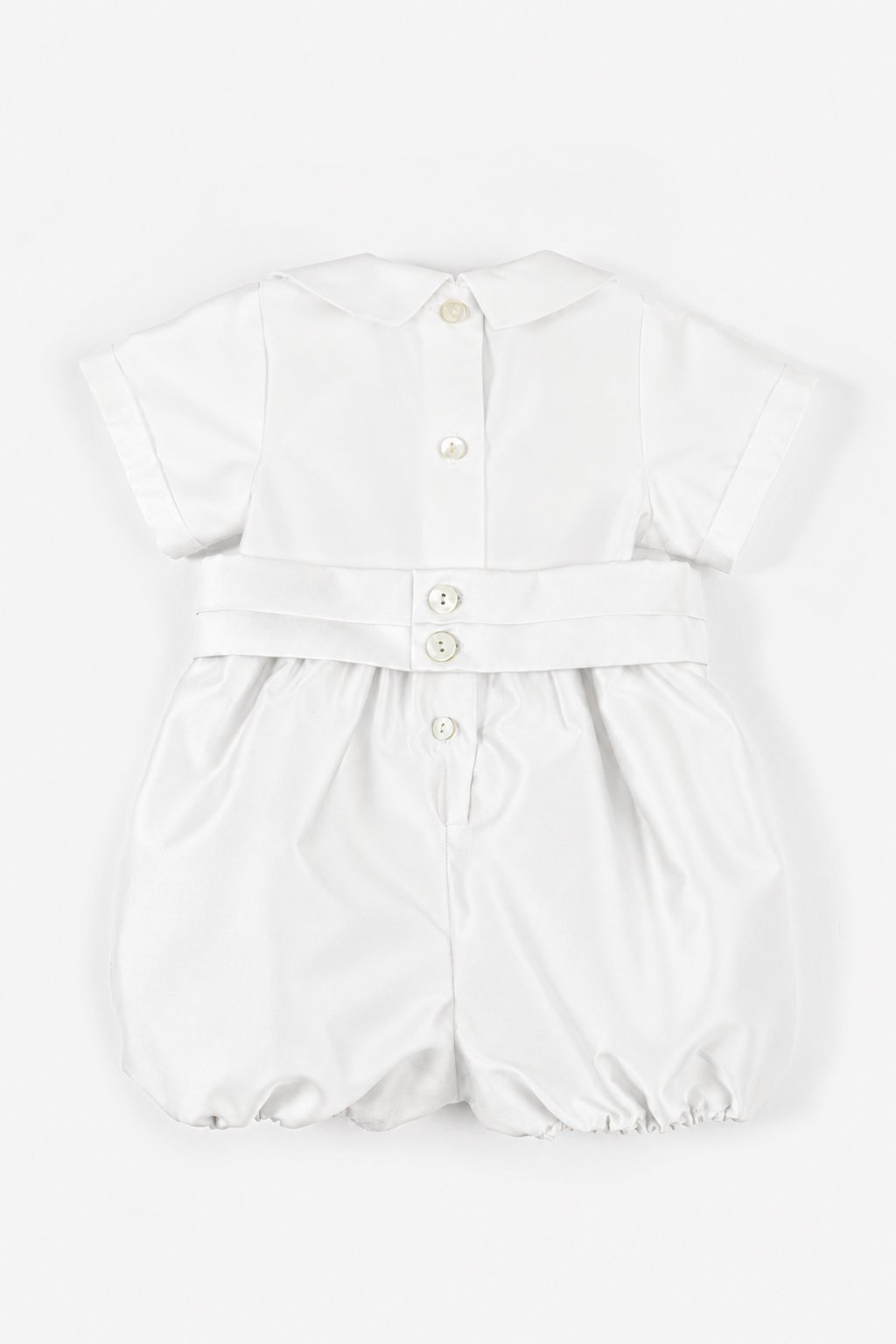 Pagliaccetto cerimonia raso bianco con cintura retro