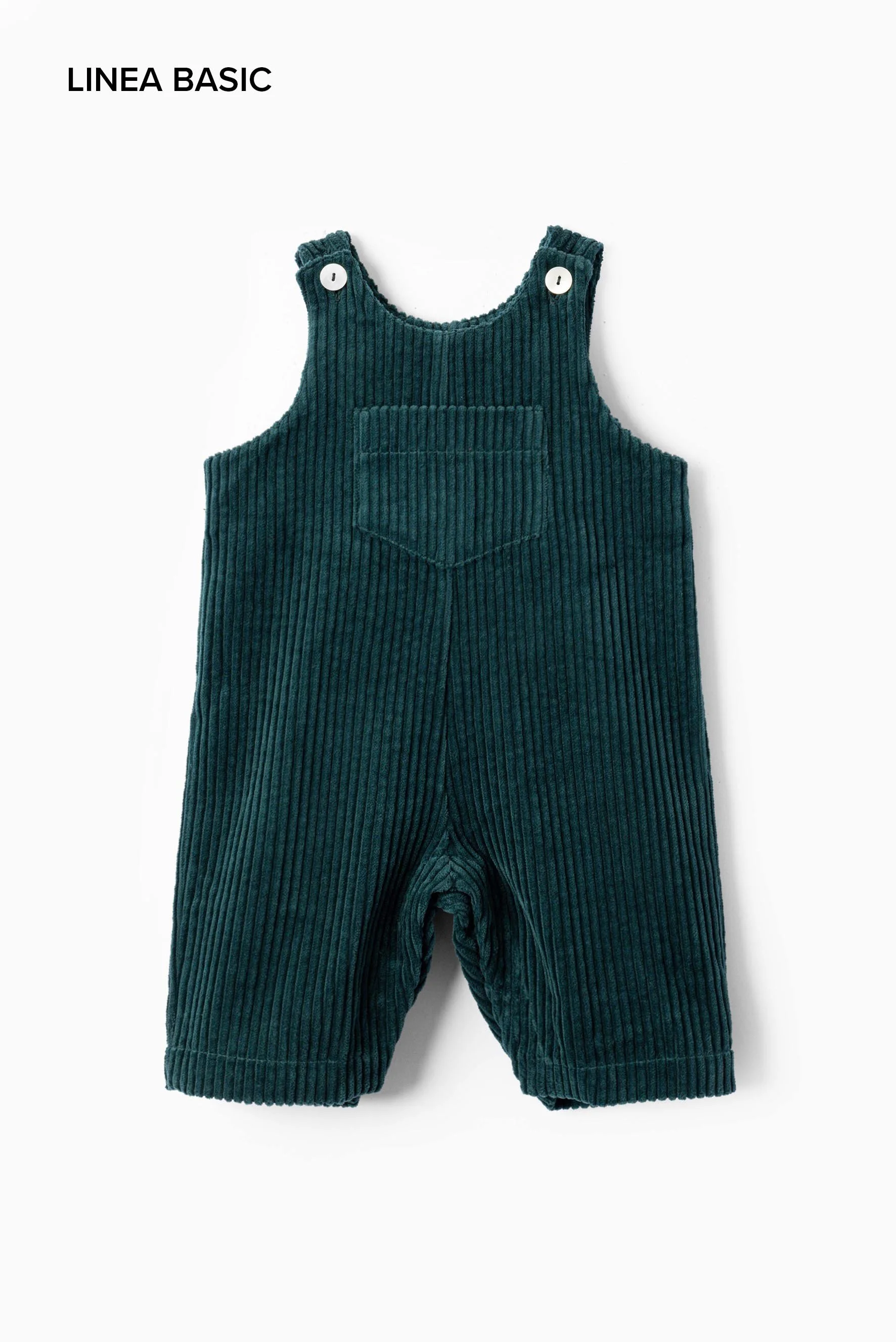 Salopette neonato in velluto costa foresta Crochette