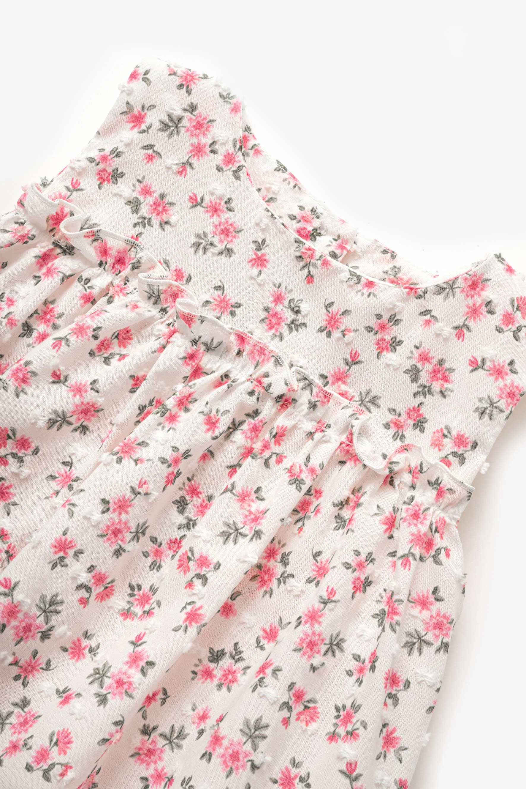 Pagliaccetto rouches fiore rosso plumetis zoom.jpg