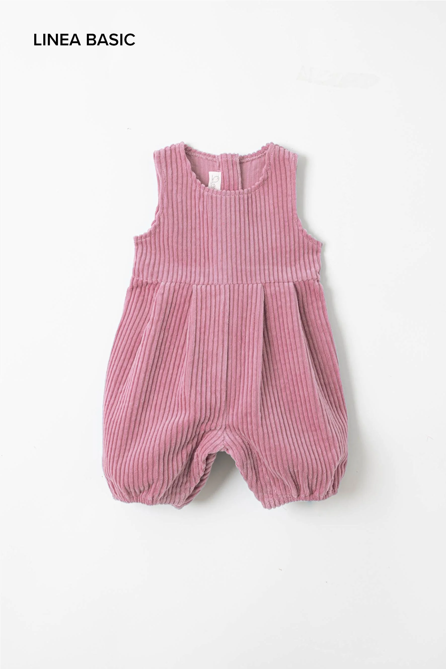 Pagliaccetto neonata velluto rosa polvere