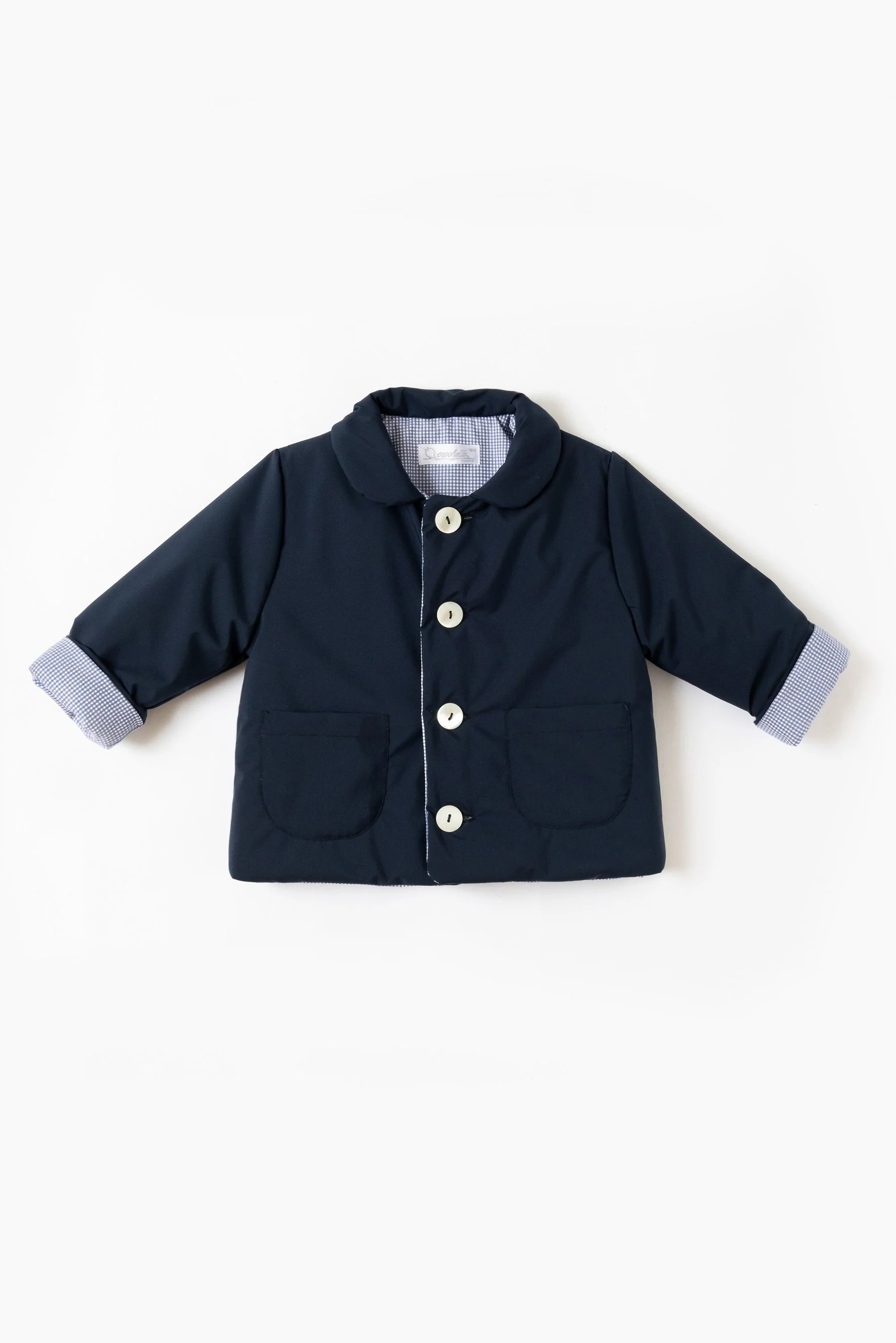 Giacca bambino 60g micral blu e quadretto