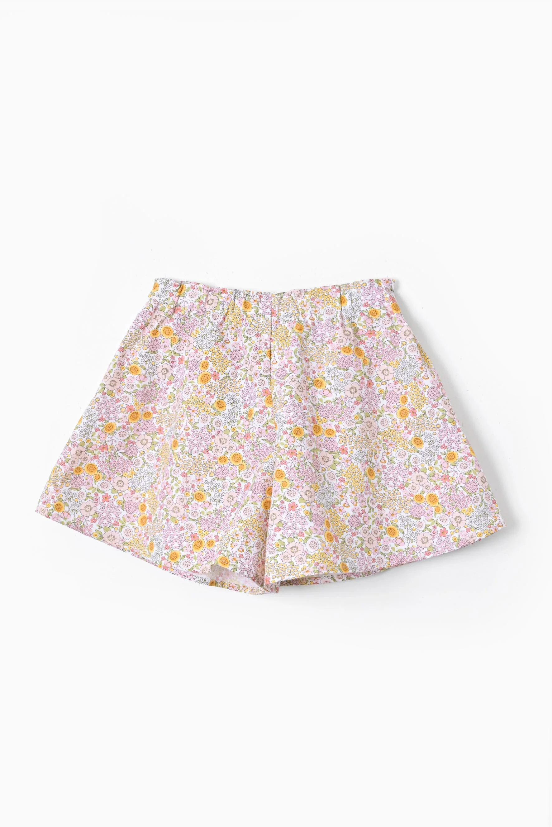 Gonna pantalone bambina fiore rosa giallo