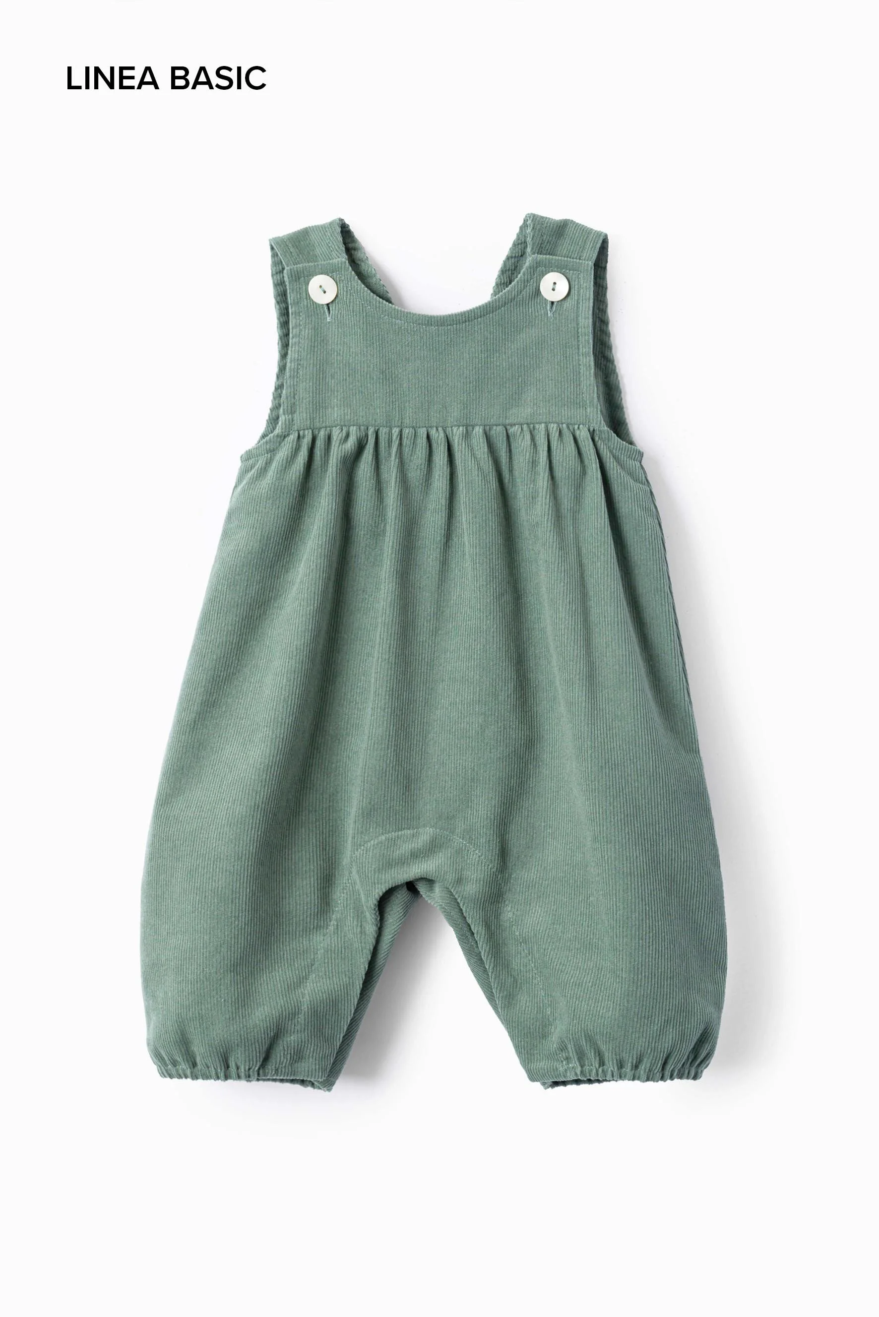 Salopette Nuvola neonata velluto salvia Crochette