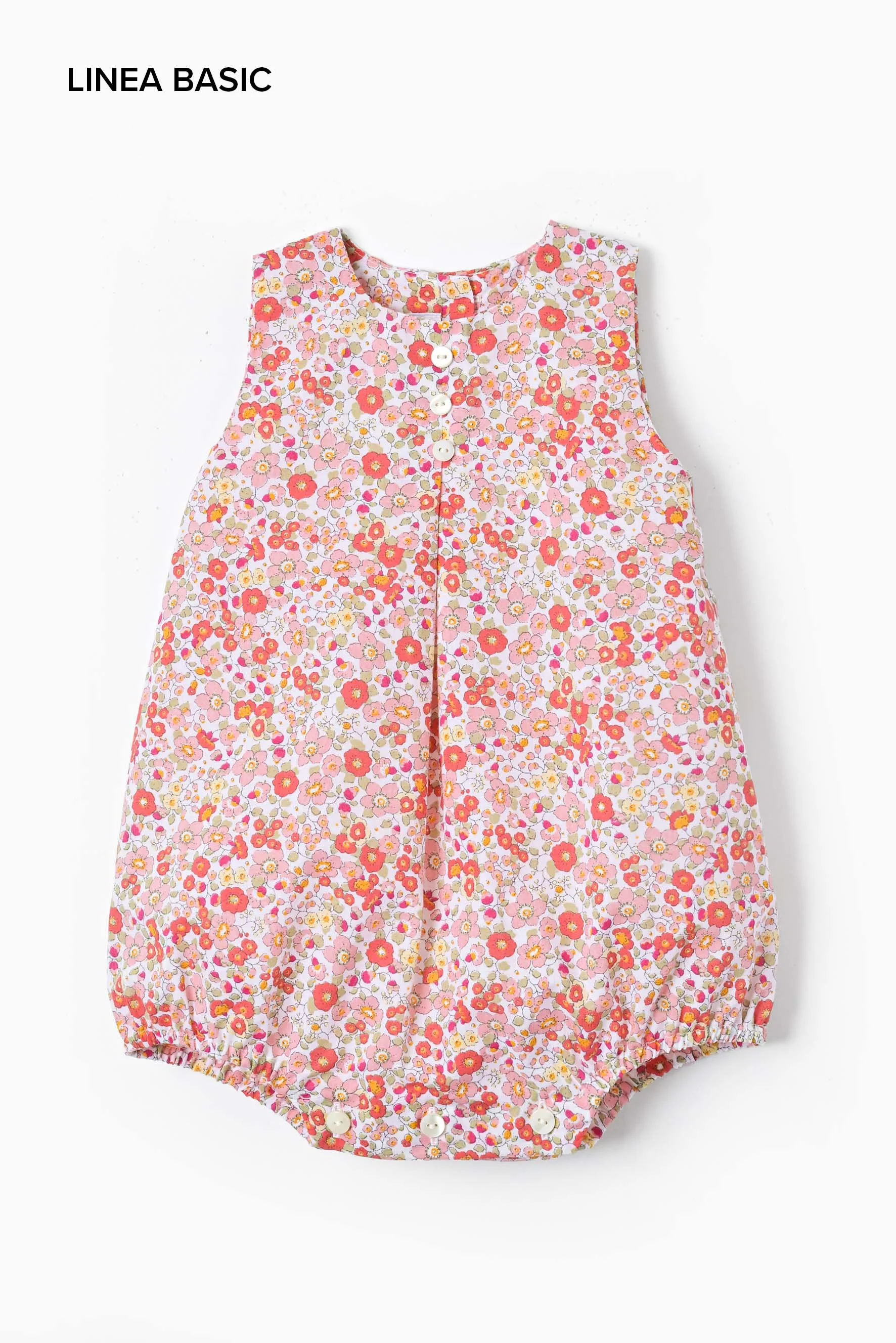 Pagliaccetto neonata fiore arancione