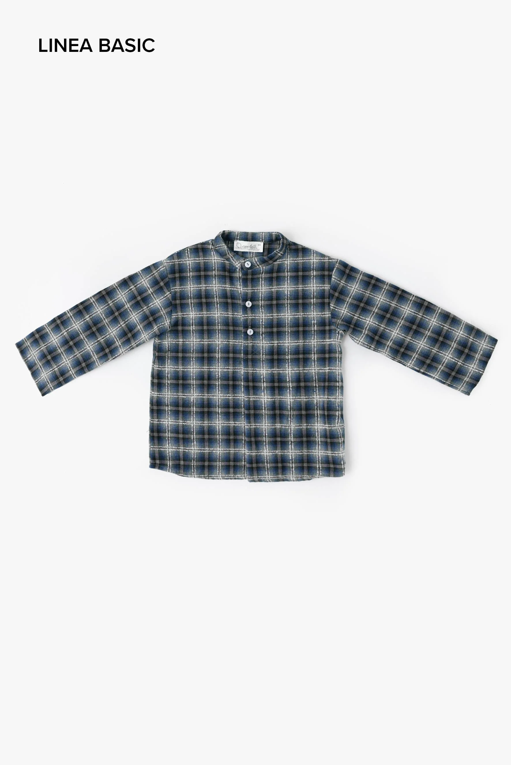Camicia casual tartan blu basic.jpg