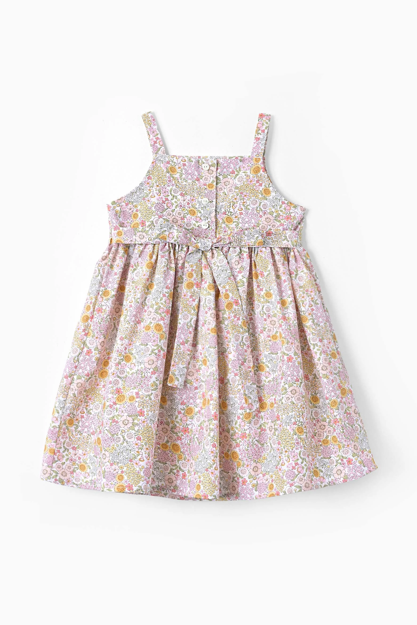 Scamiciato bambina Sole fiore rosa giallo retro