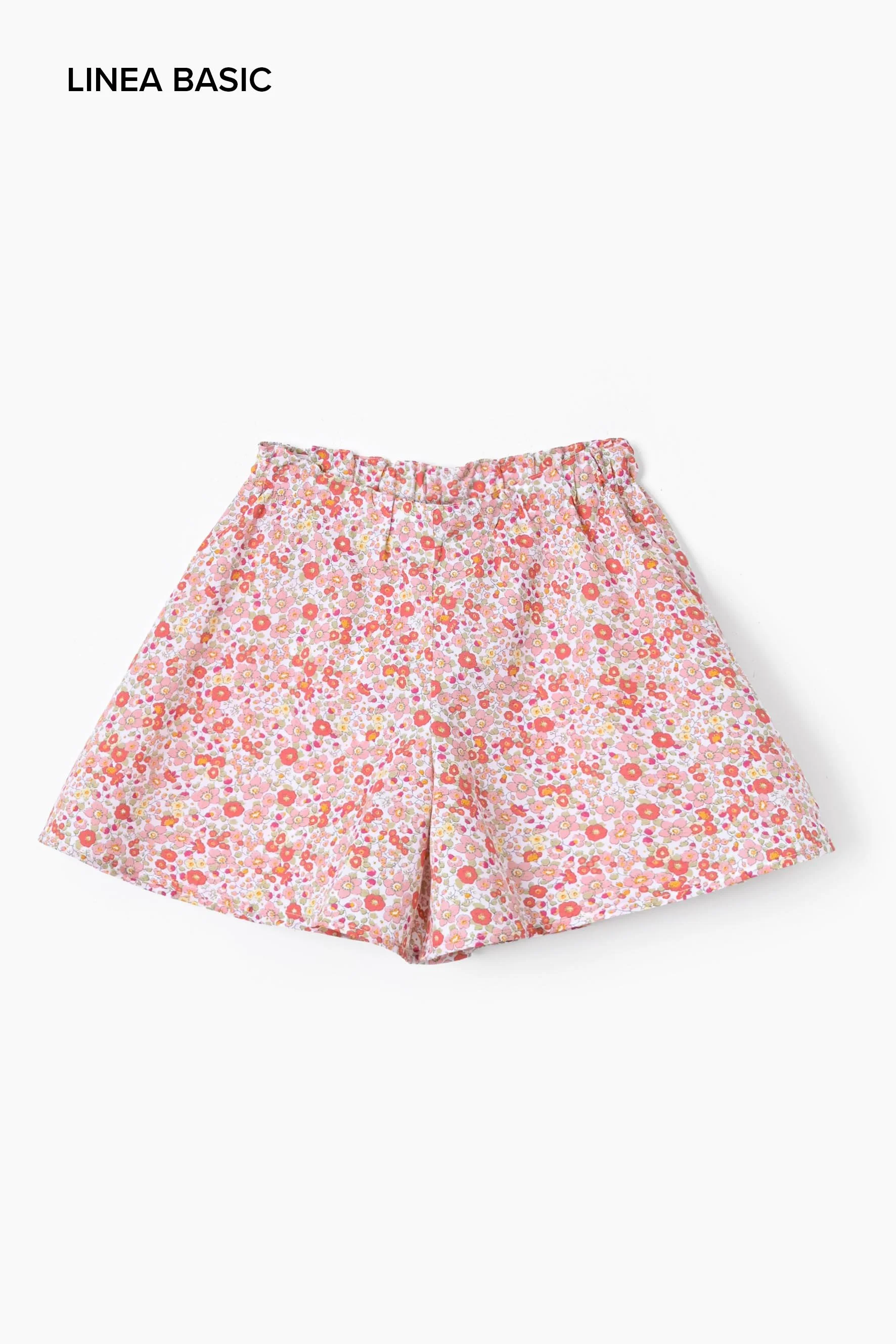 Gonna pantalone bambina fiore arancione