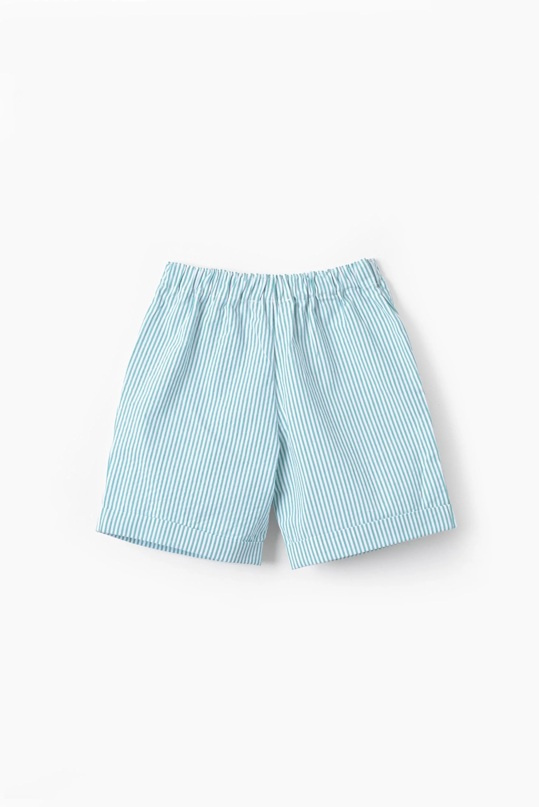 Bermuda bambino riga verde retro