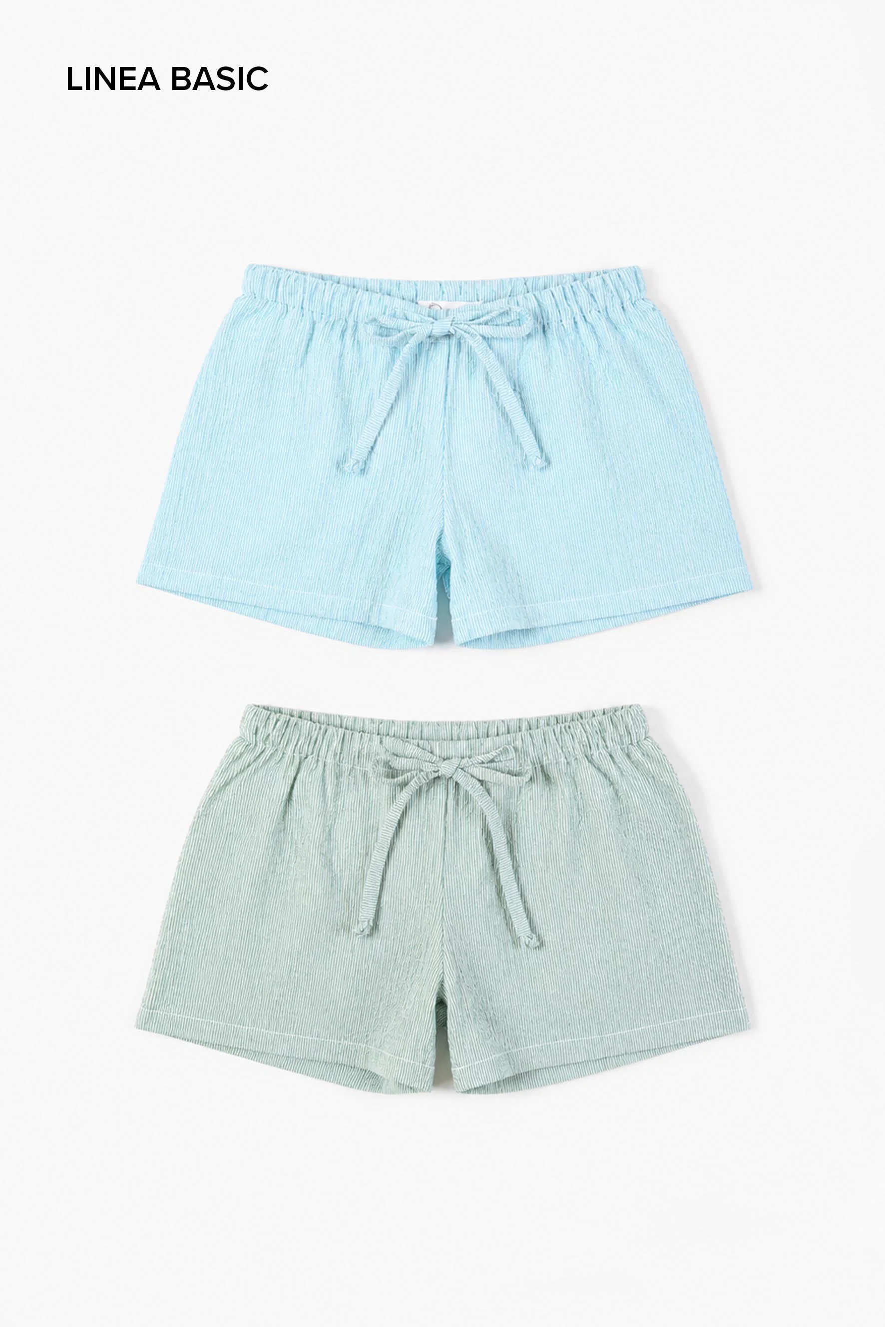 Pantaloncino mare bambino righina turchese e verde
