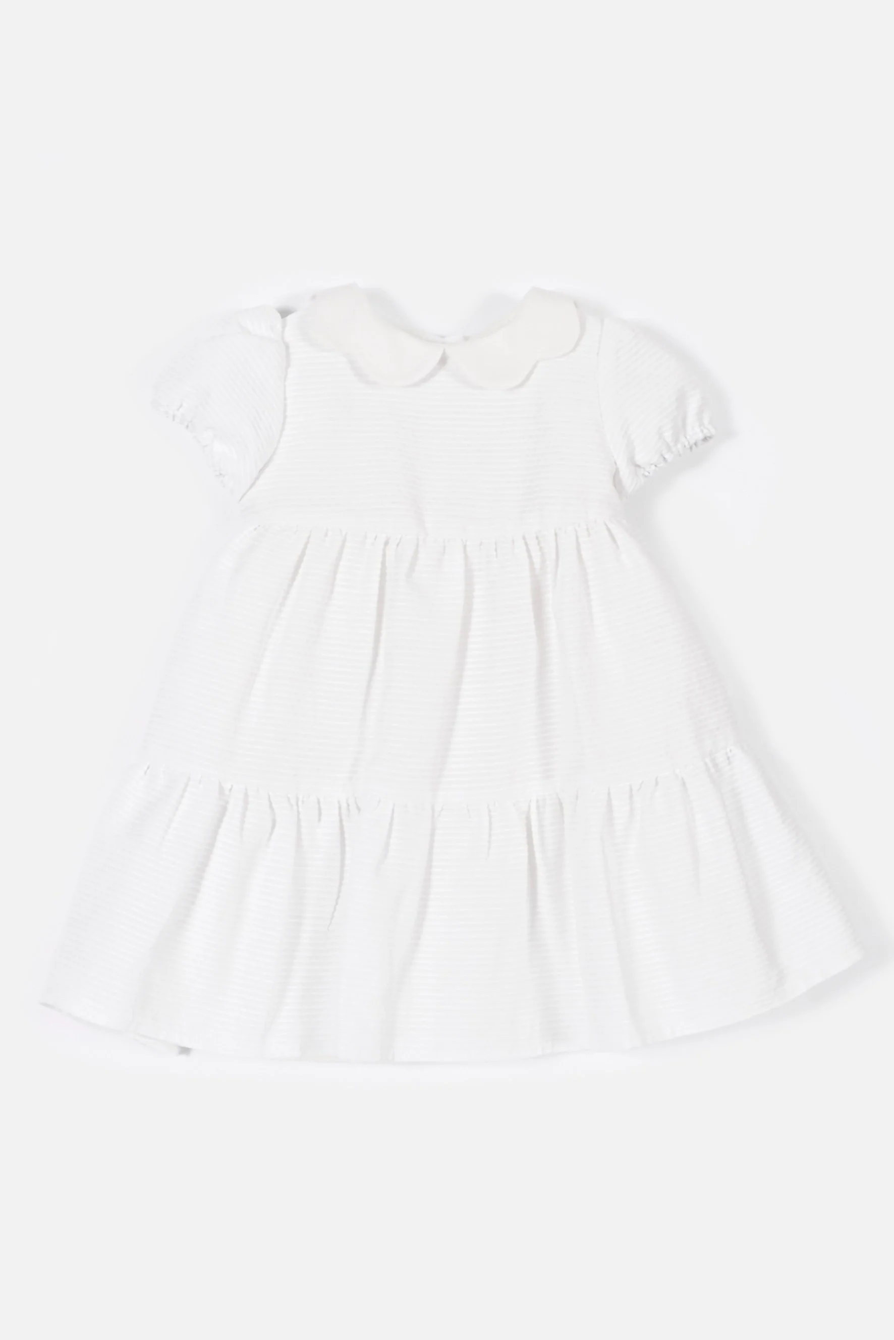 Vestito cerimonia bambina balze piquet righe