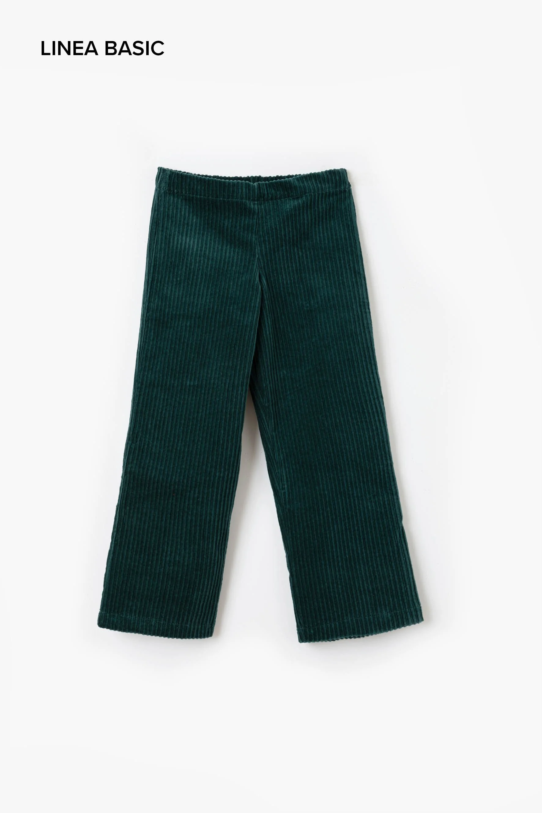 Pantaloni bambina bootcut verde foresta