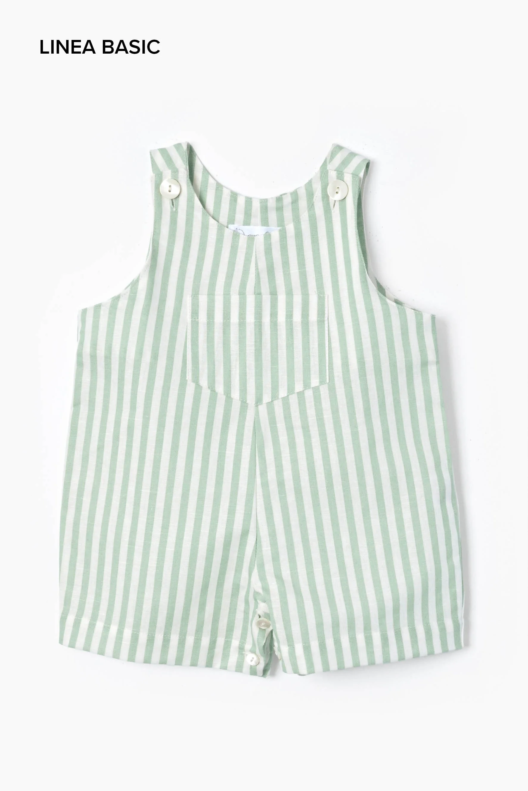 Salopette neonato riga agave Crochette