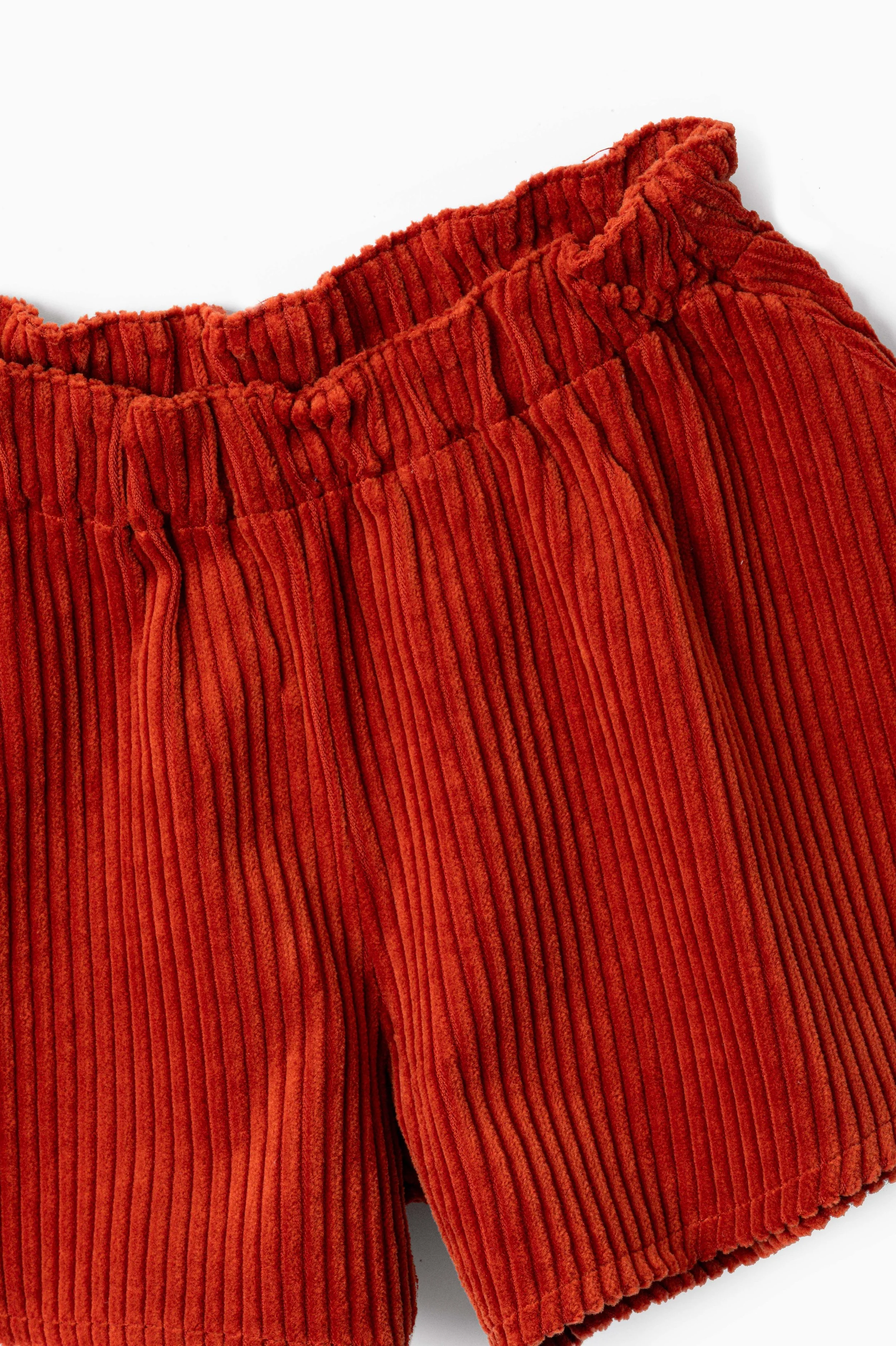 Gonna pantalone bambina velluto a coste arancione