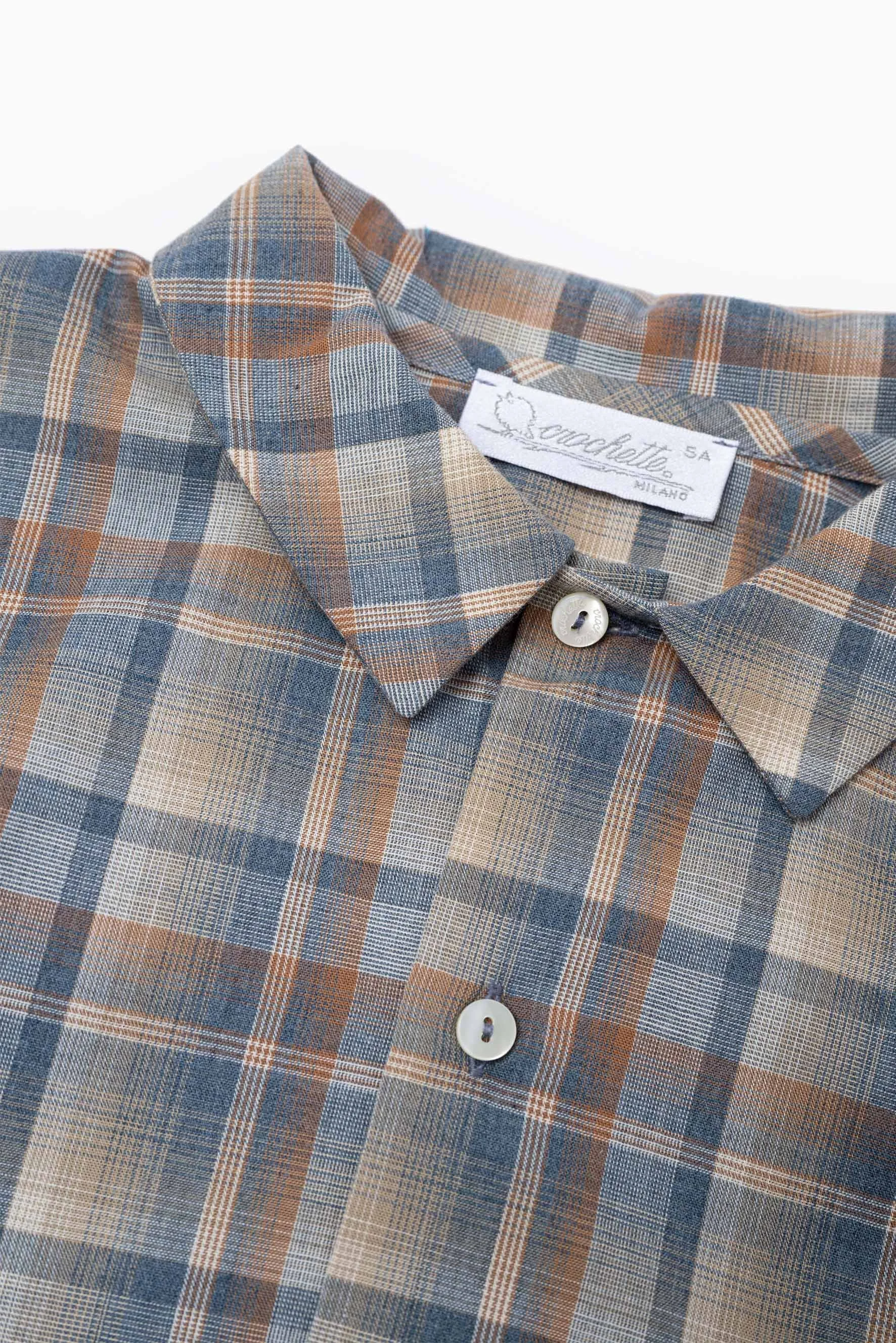Camicia bambino tartan avio marrone zoom.jpg