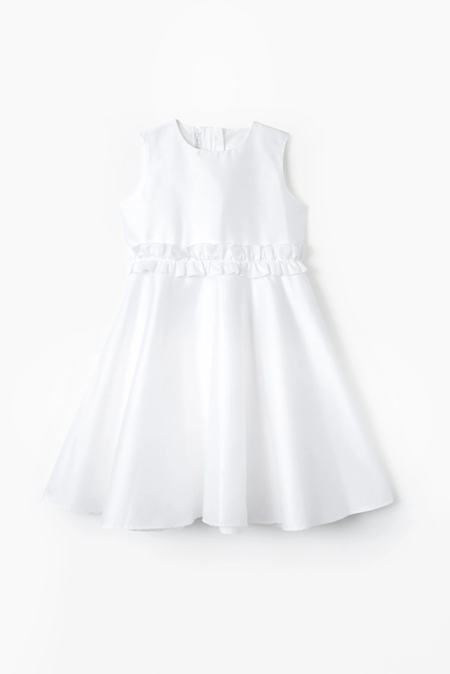 Vestito cerimonia bambina raso bianco con rouches.jpg