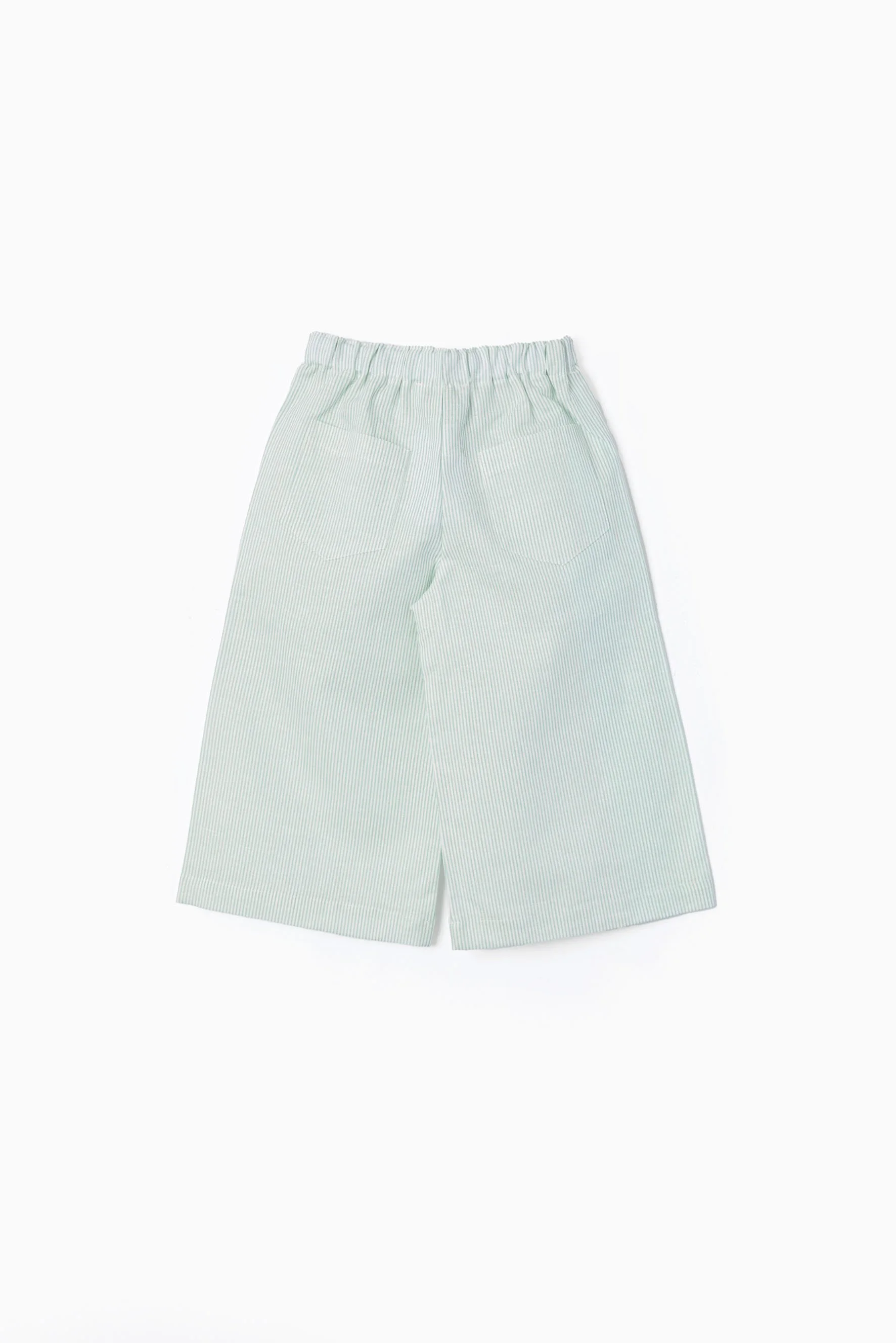 Pantaloni larghi bambina righina agave retro