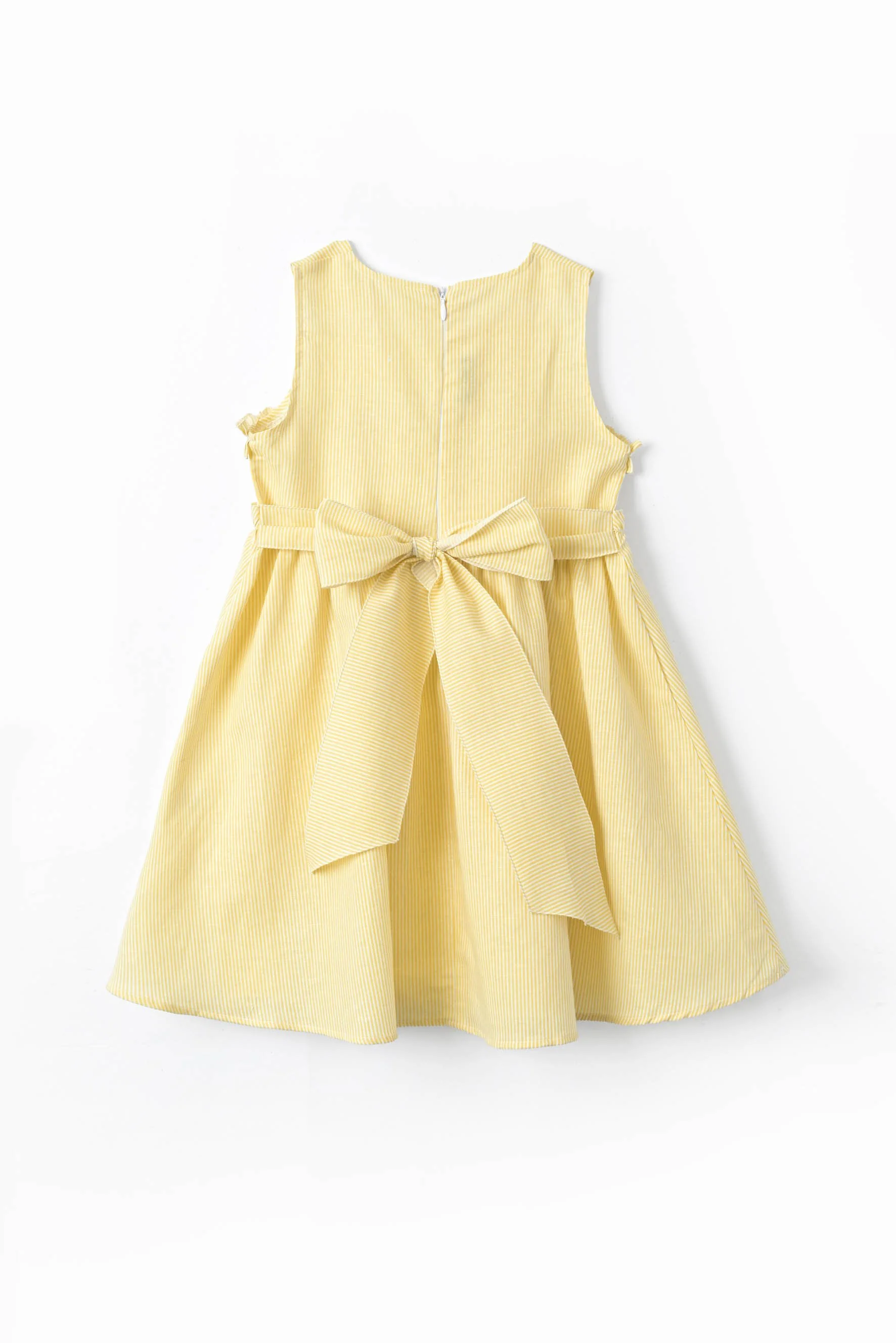 Vestito bambina righina gialla Crochette