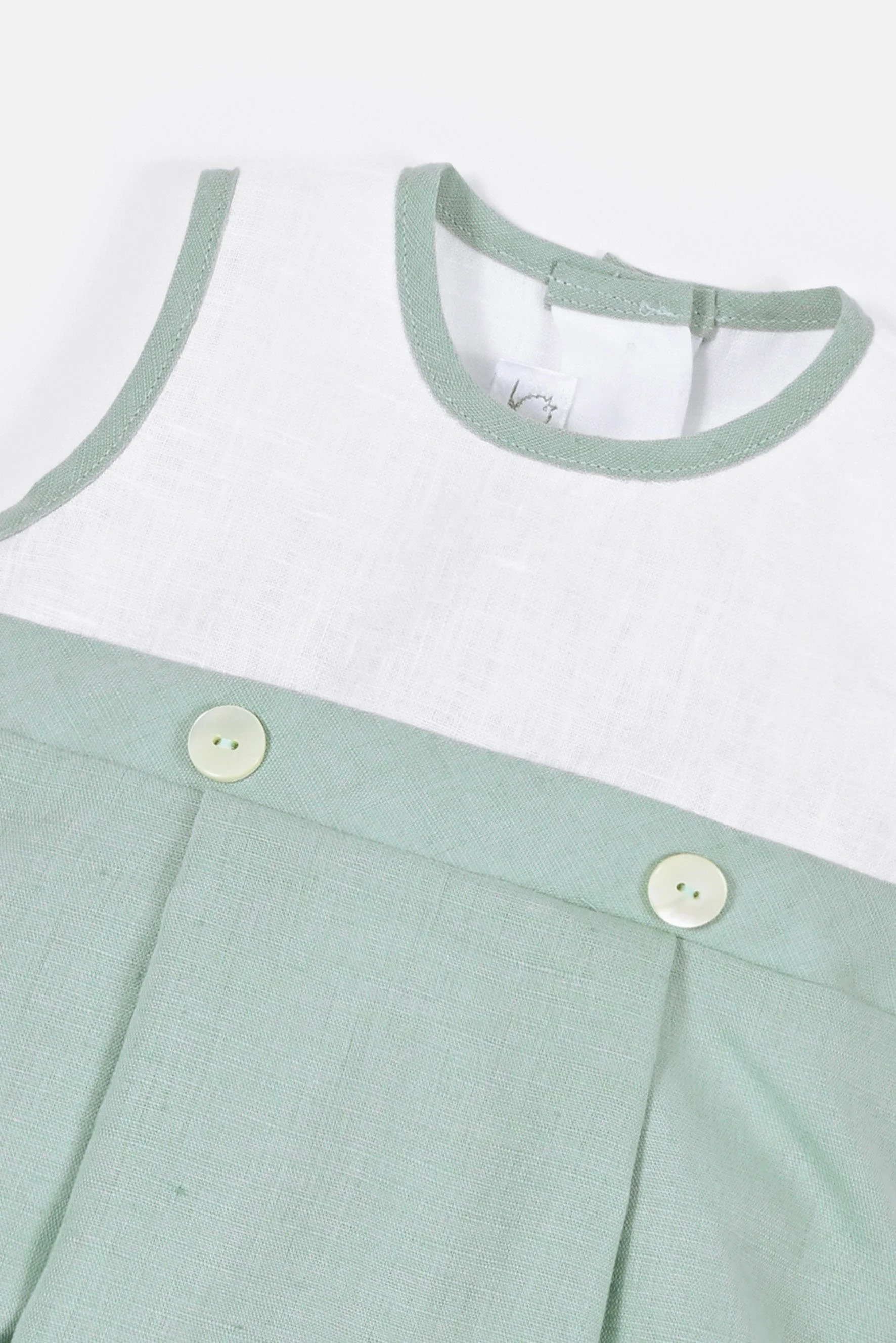 Pagliaccetto cinturetta lino verde salvia