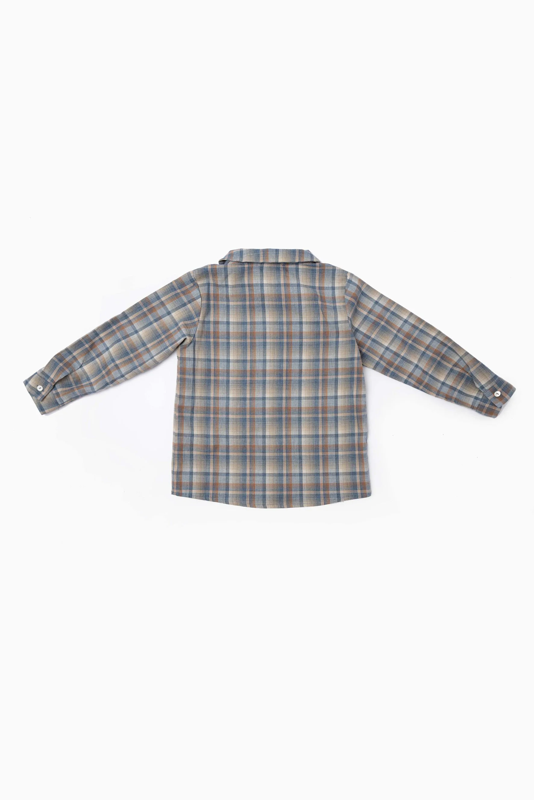 Camicia bambino tartan avio marrone retro.jpg