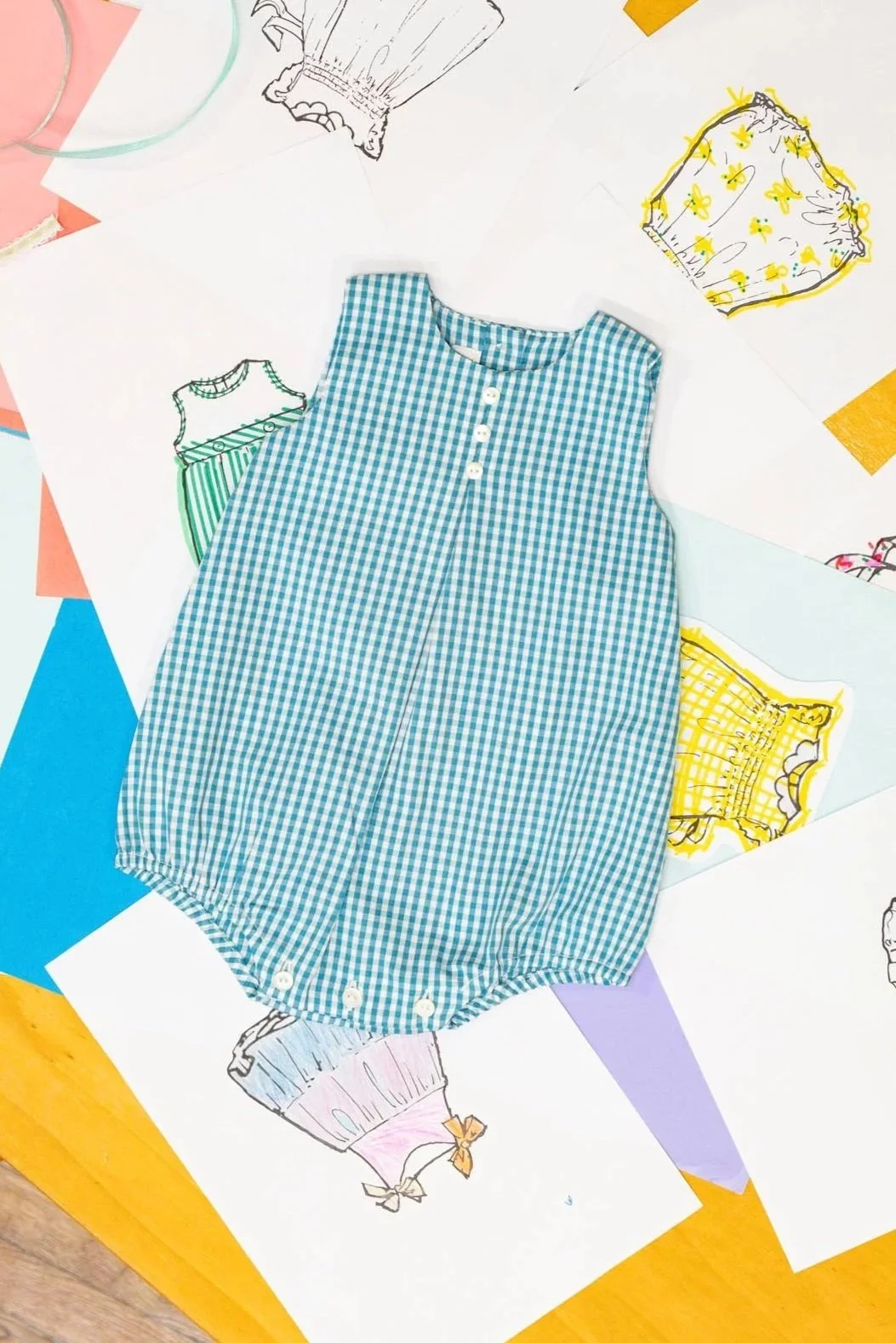 Pagliaccetto vichy ottanio Crochette