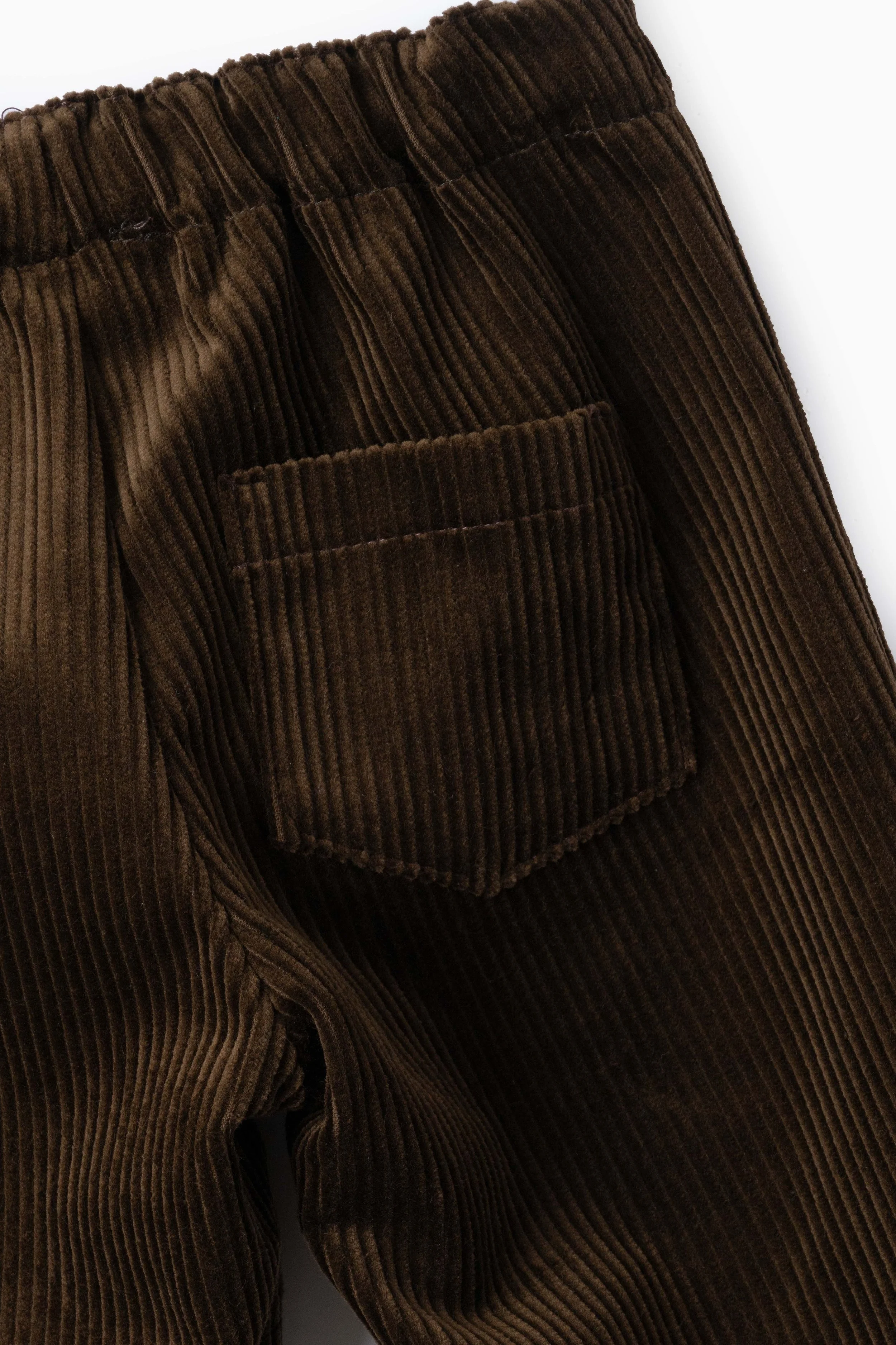 Pantaloni bambina larghi velluto a coste marrone
