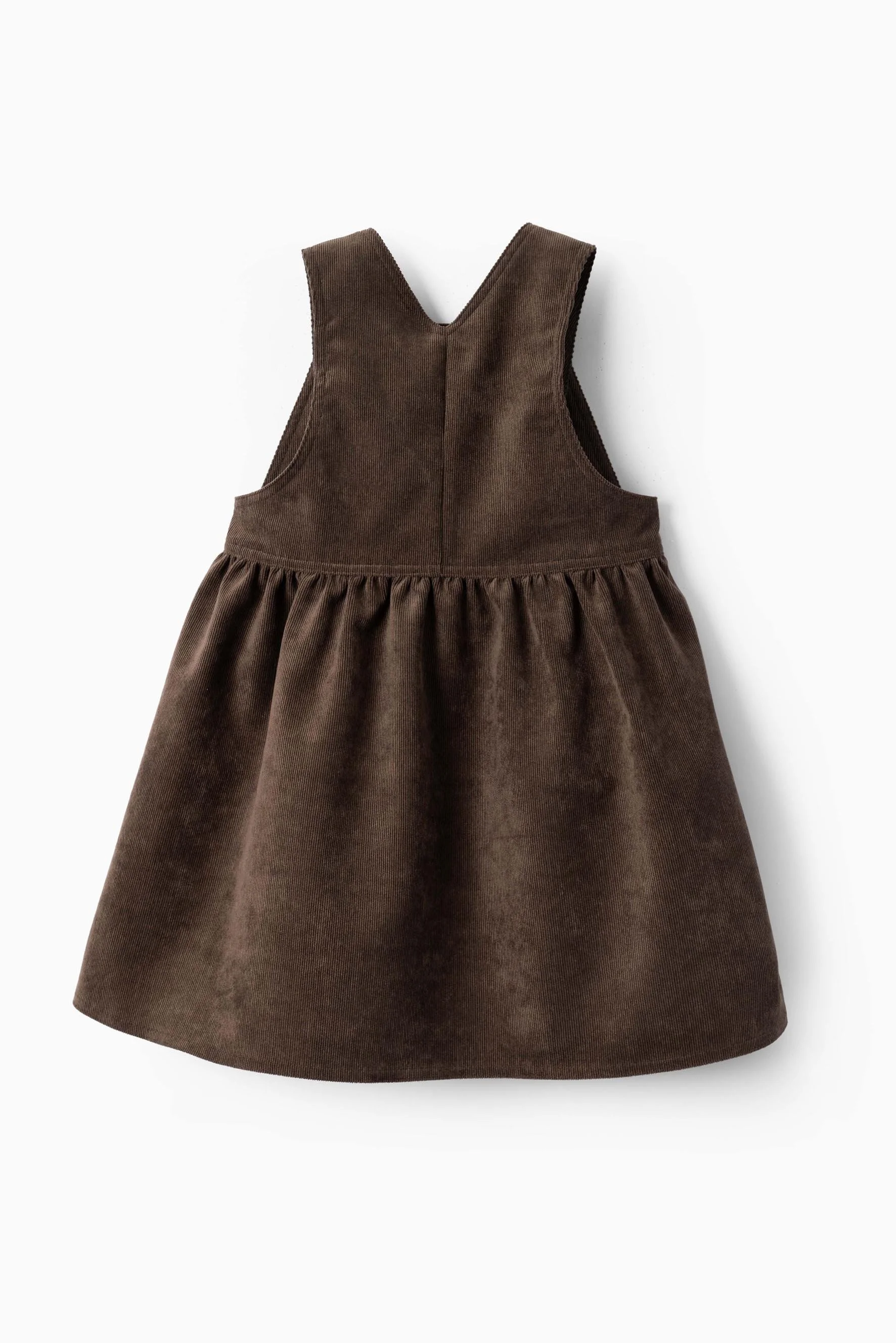 Vestito salopette bambina velluto marrone Crochette