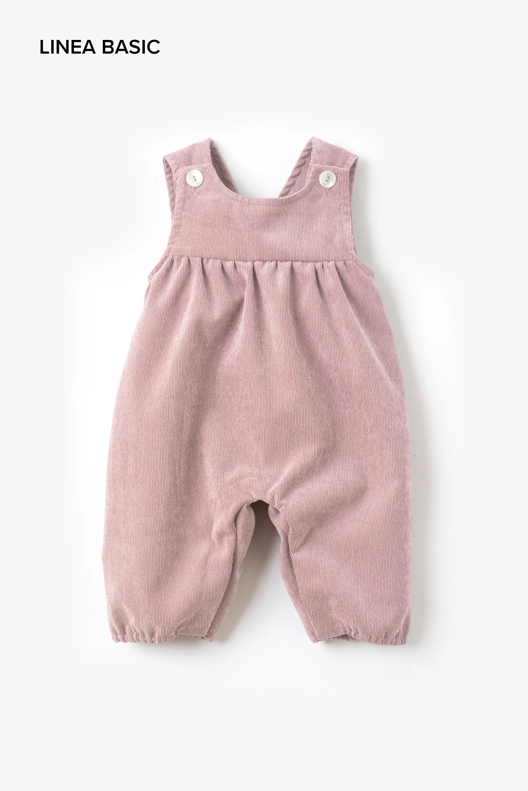 Salopette Nuvola neonata velluto rosa antico