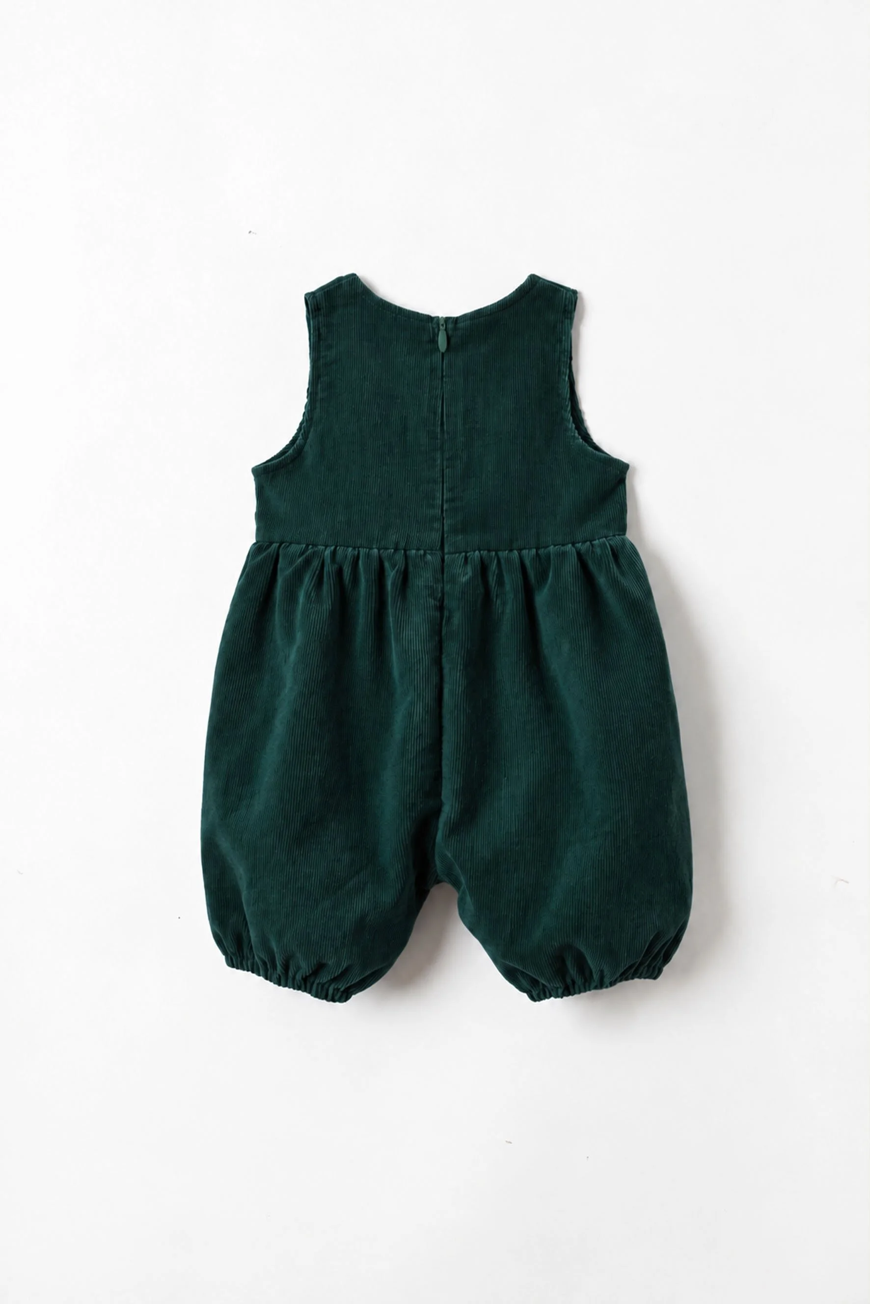 Pagliaccetto neonato smanicato verde Crochette