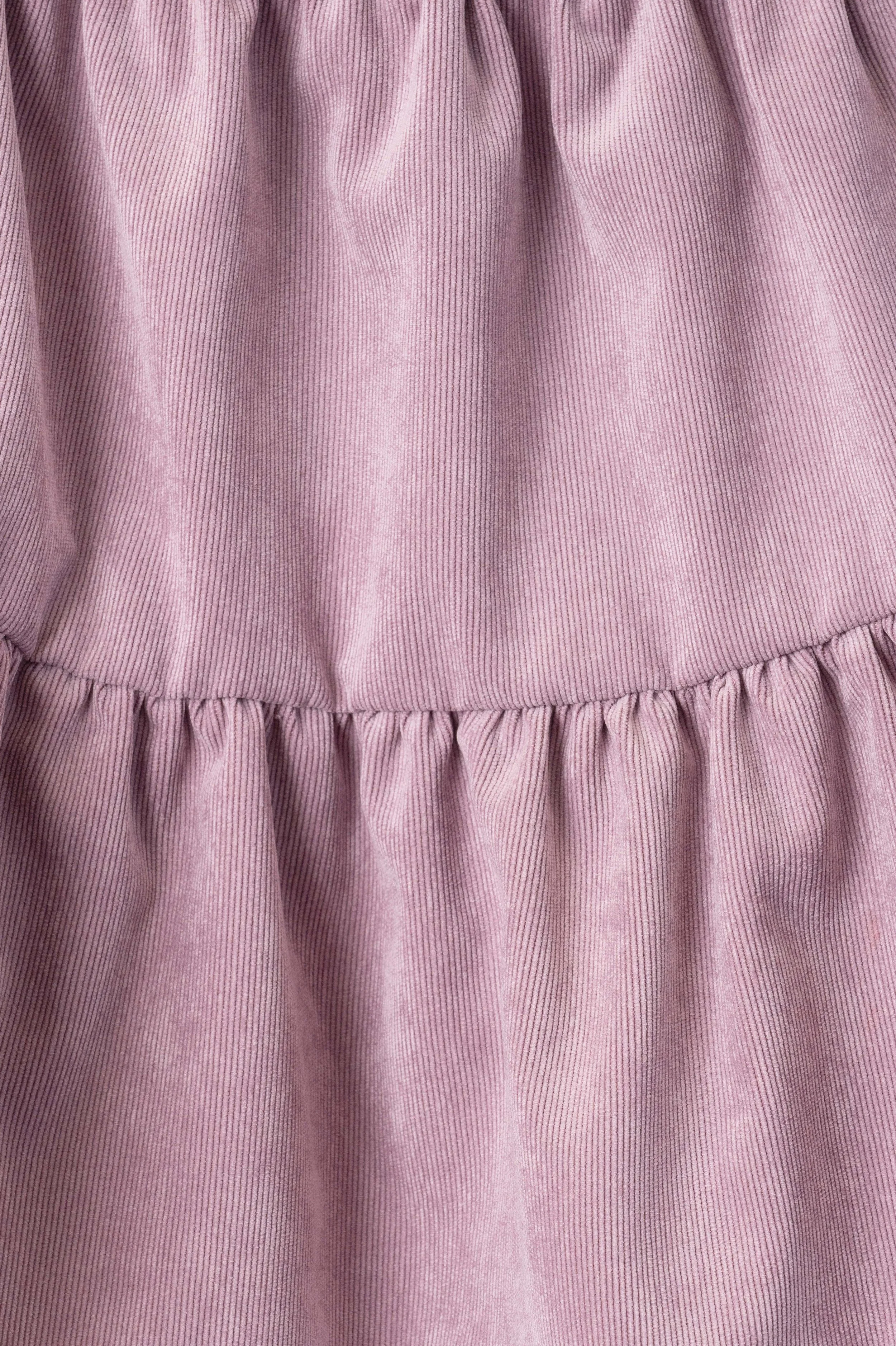 Gonna balza bambina velluto malva Crochette