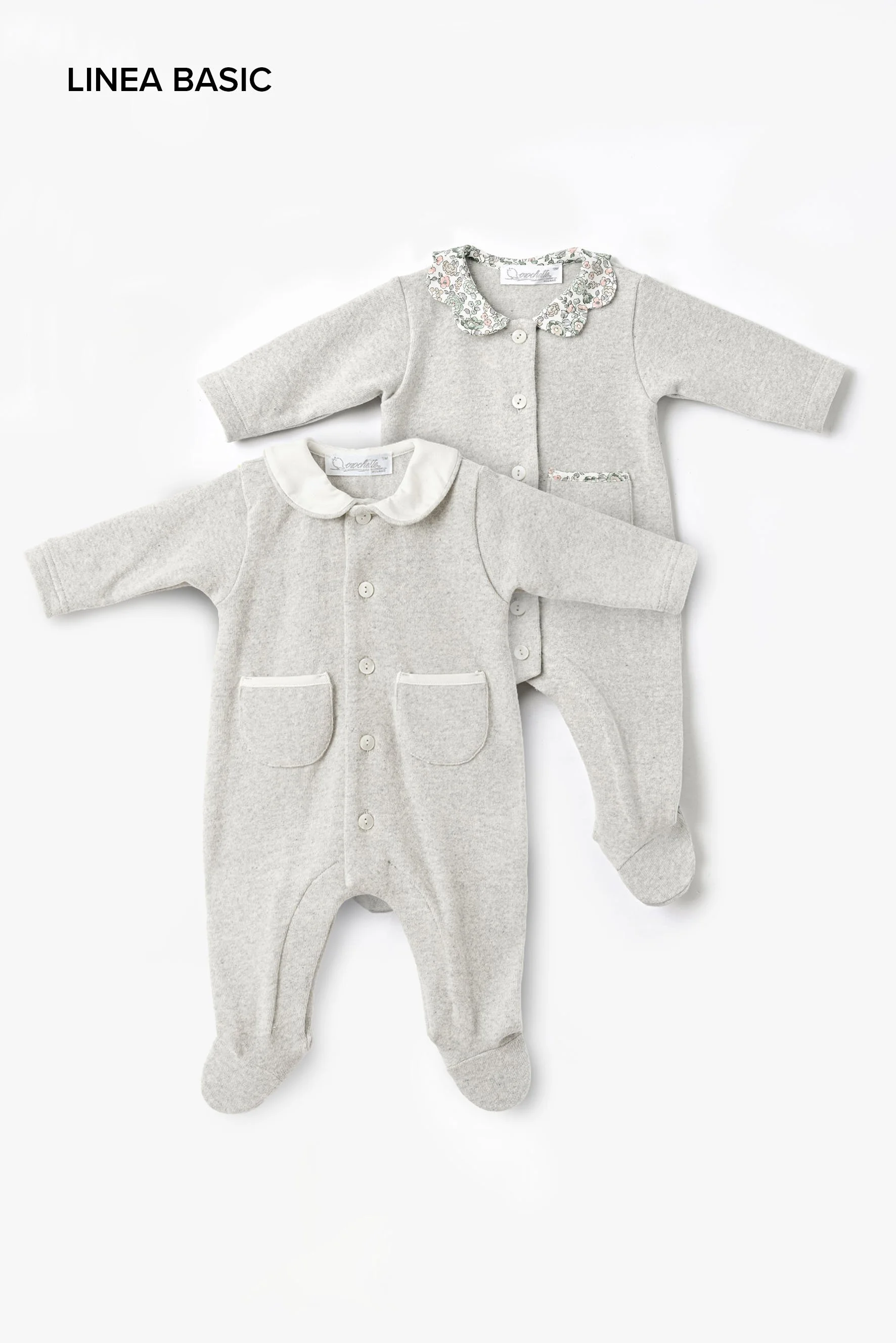 Tutine piedini neonati maglia beige chiaro