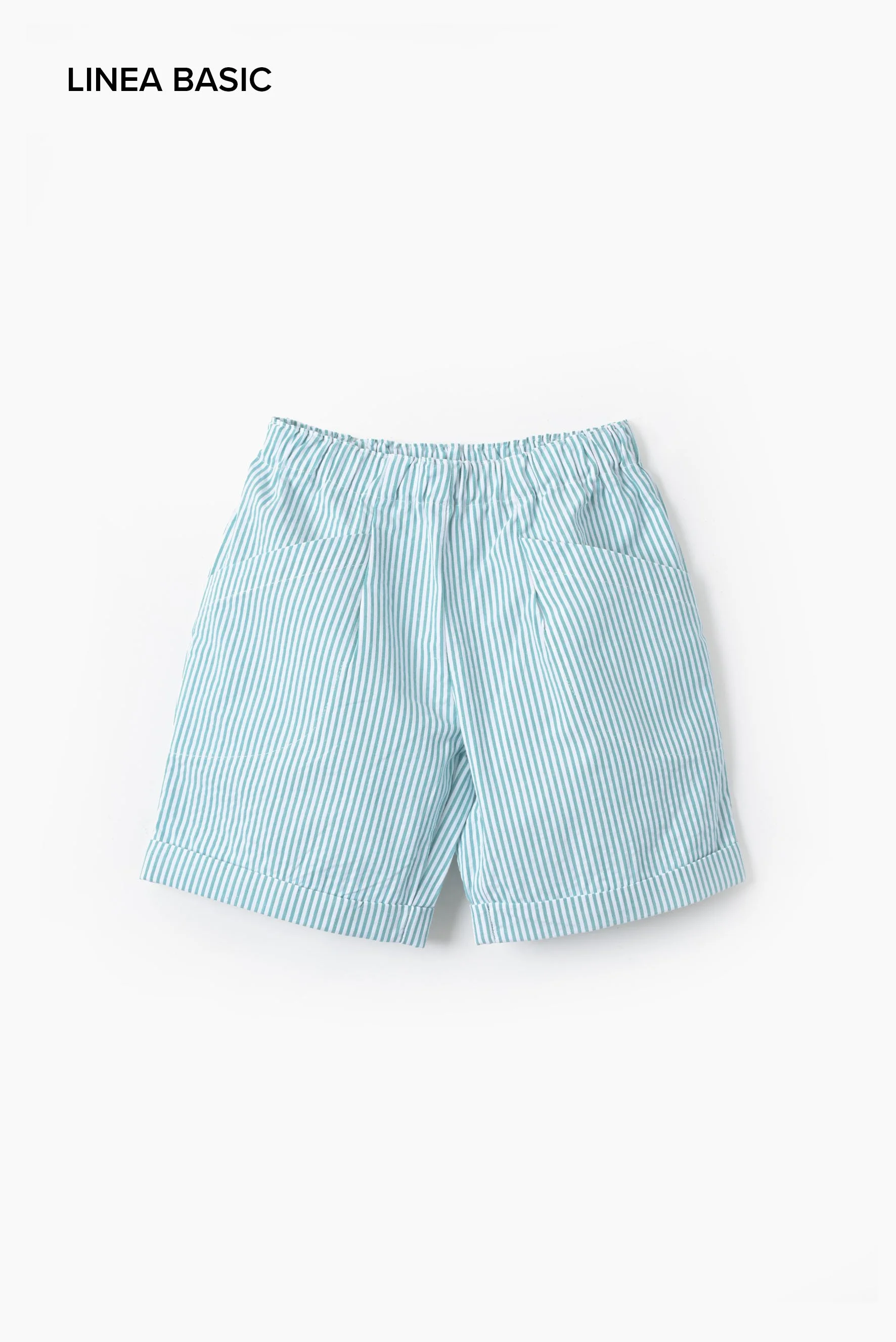 Bermuda bambino riga verde