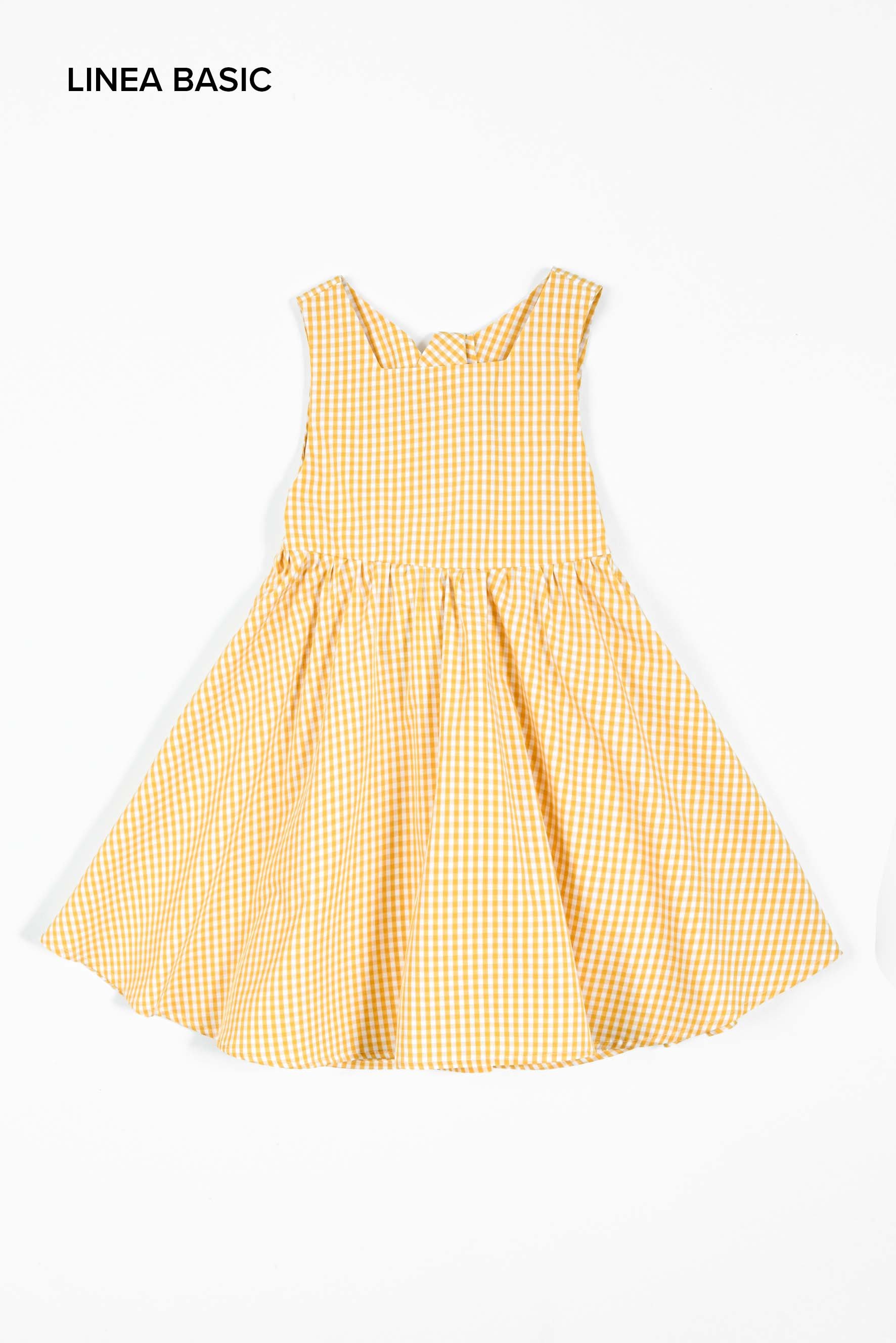 Scamiciato bambina vichy giallo