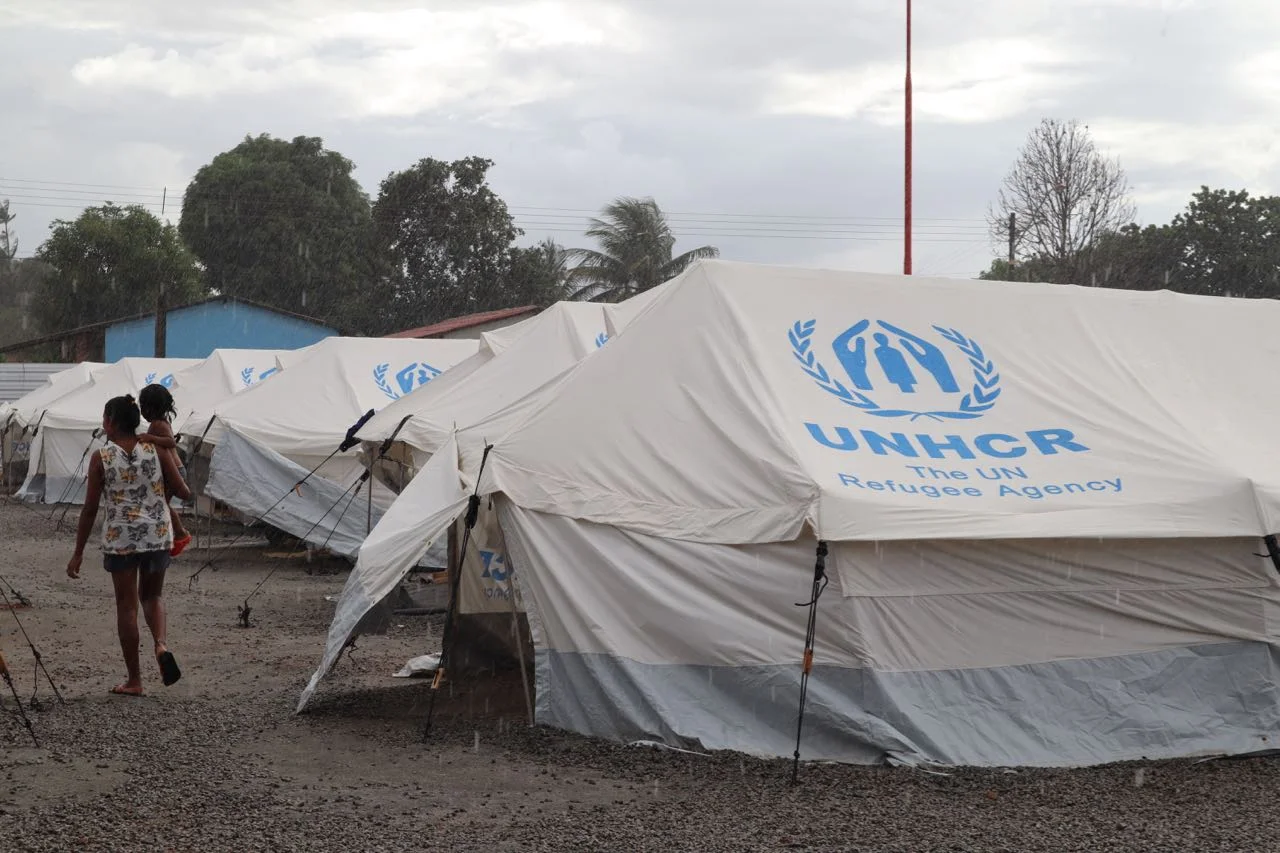 UNHCR tents providing much needed shelter from the rain in Boa Vista. We met a beautiful couple with four children who had just moved into one of these tents after walking from the border of Venezuela to Boa Vista (around 200kms). They had been sleeping rough for weeks. I felt so relieved for them to be finally safe and dry.
