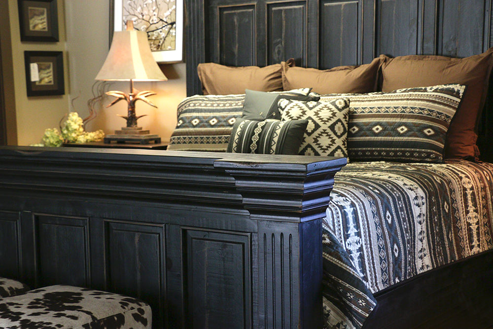 The Terra Black Bedroom Set features solid pine wood, mortise and tenon case construction on all pieces, a multi-step lacquer finish with highlights for a multi-dimensional rich black finish, and custom cast pull for added durability. This oversized bedroom will surely make a statement in any home.