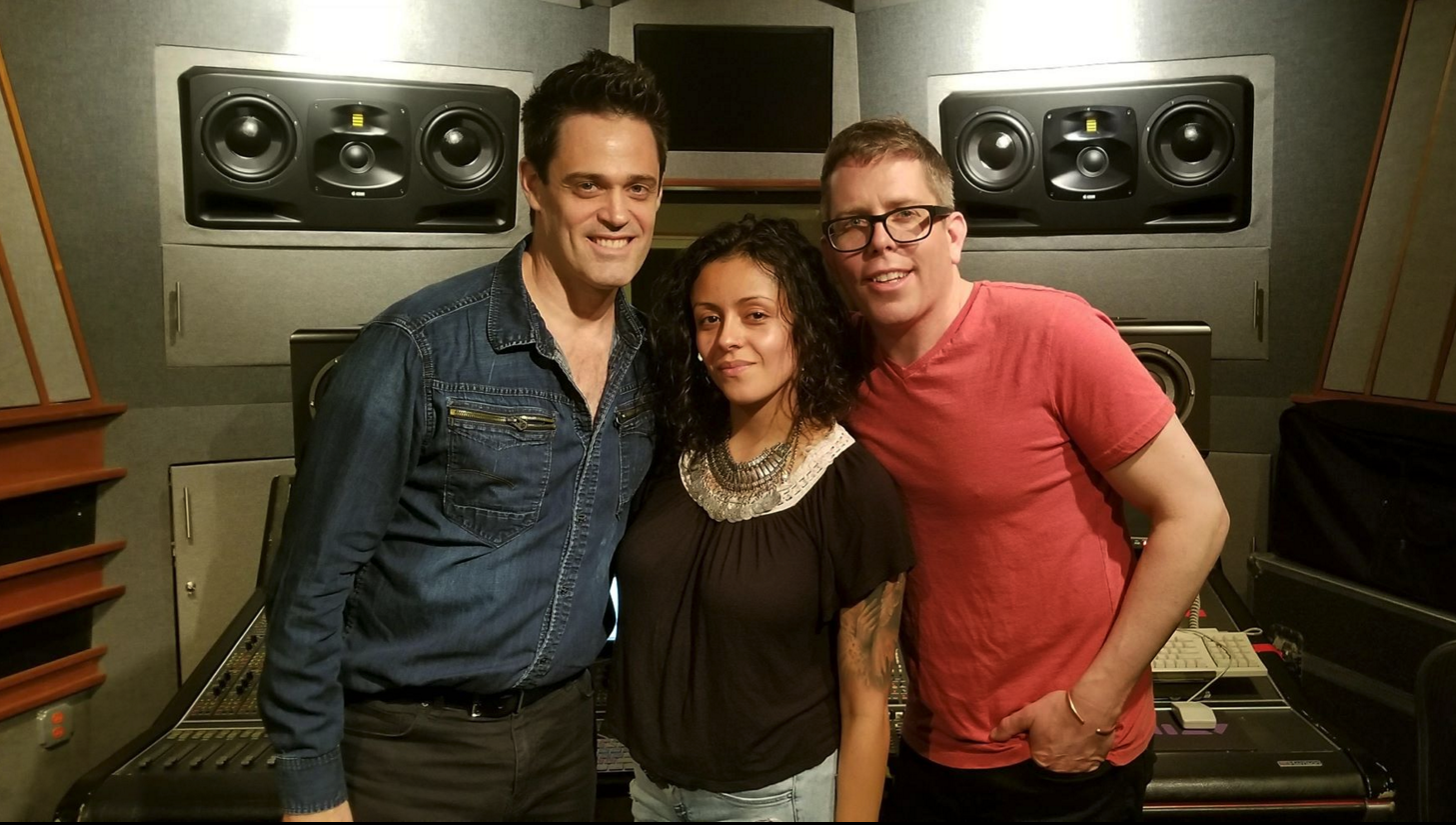 Roman Rojas and Fran Cathcart of Eastsidepunks with Isabela Raygoza.