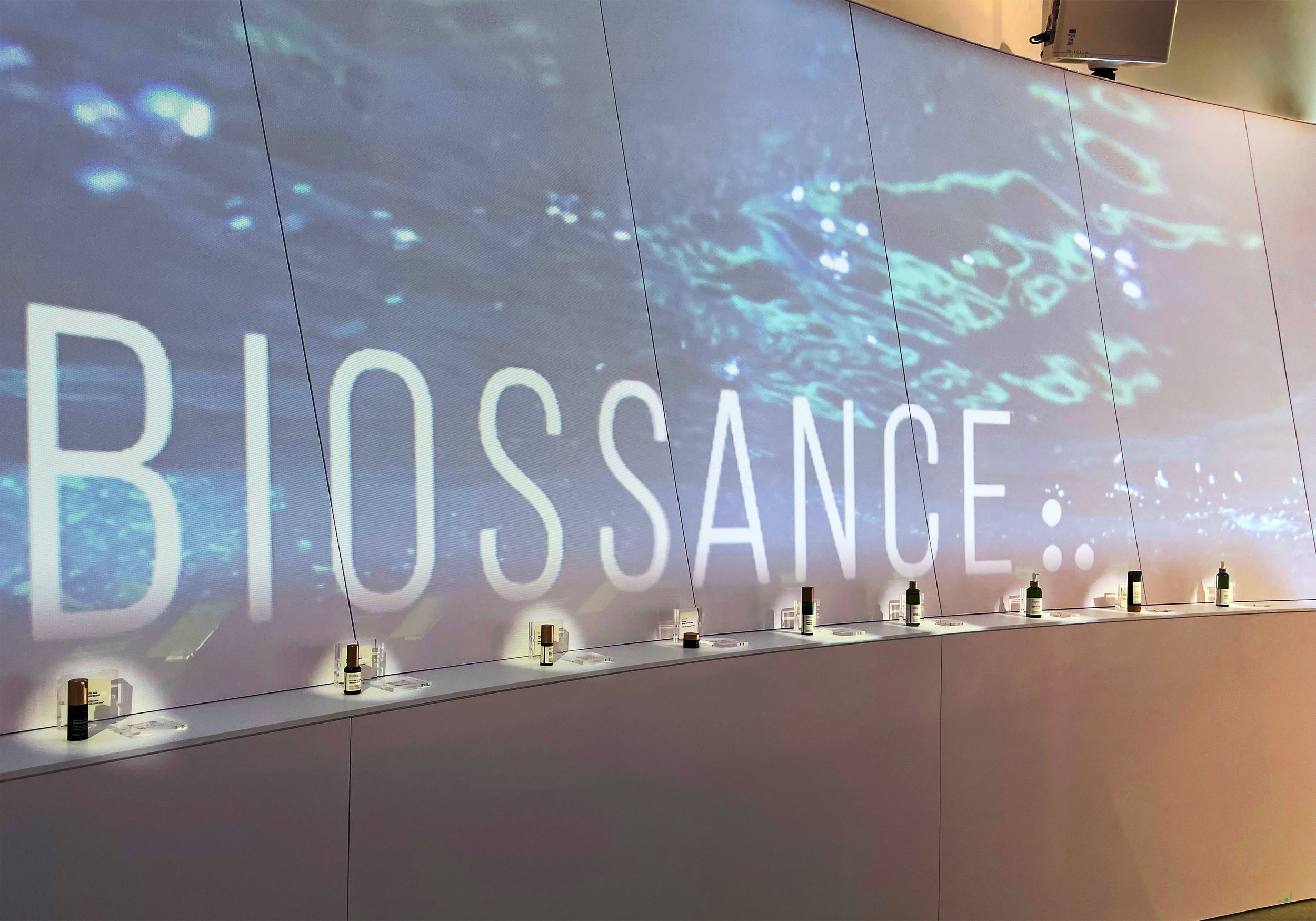 Biossance Product Wall