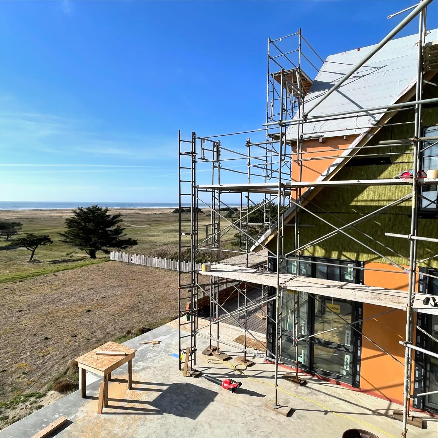 Site visit to a residential project under construction in a small town in the Pacific Northwest. #coastaloregon #customresidentialarchitecture #constructionprogress #oregonbeachhouse #reidarchitecture #tillamookpoint