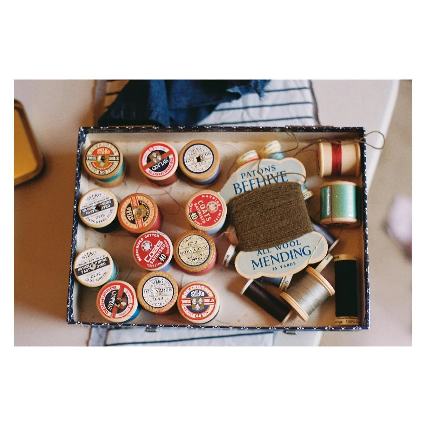 A break from the making recap for these vintage threads that belonged to my granny because they are just so beautiful. My mum found them when we were rooting around the sewing cupboard when I was at home over summer. The labels! The colours! All so g