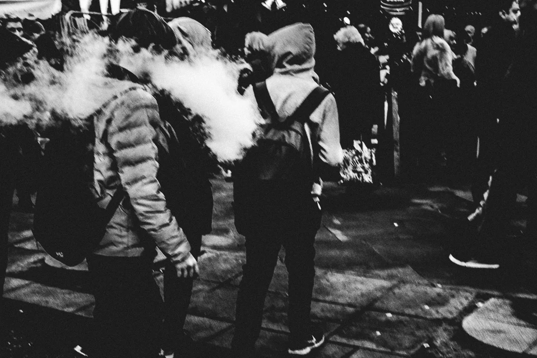 Teenage vape cloud
