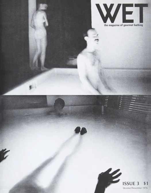An early cover of Wet Magazine, depicting Leonard Koren's photography celebrating bathing.