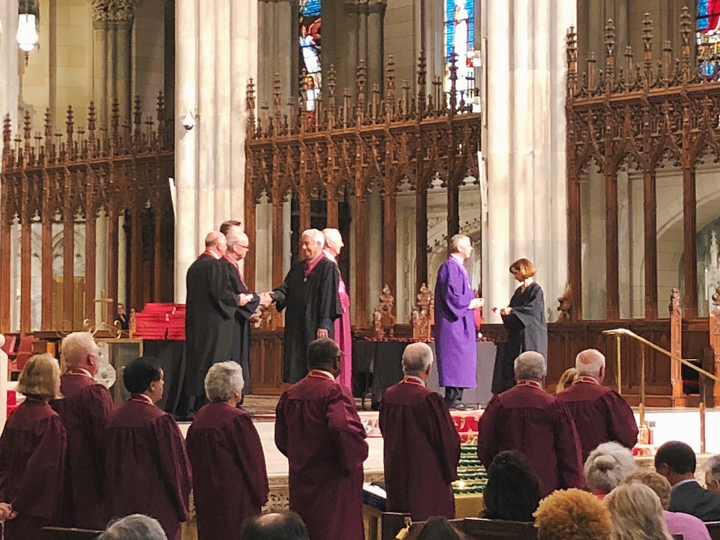 Joe receiving his medal at the AIA College of Fellows Investiture Ceremony at St. Patrick's Cathedral in New York City on June 22, 2018 | Photo: Matthew Kelley (FF&P New York)