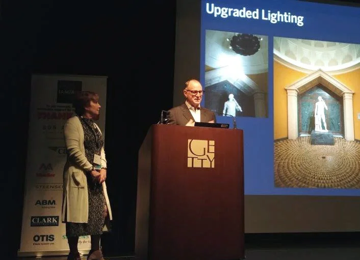 Frederick Fisher, founder of Frederick Fisher and Partners and Lauren Friedman, Campus Architect, J.Paul Getty Trust.