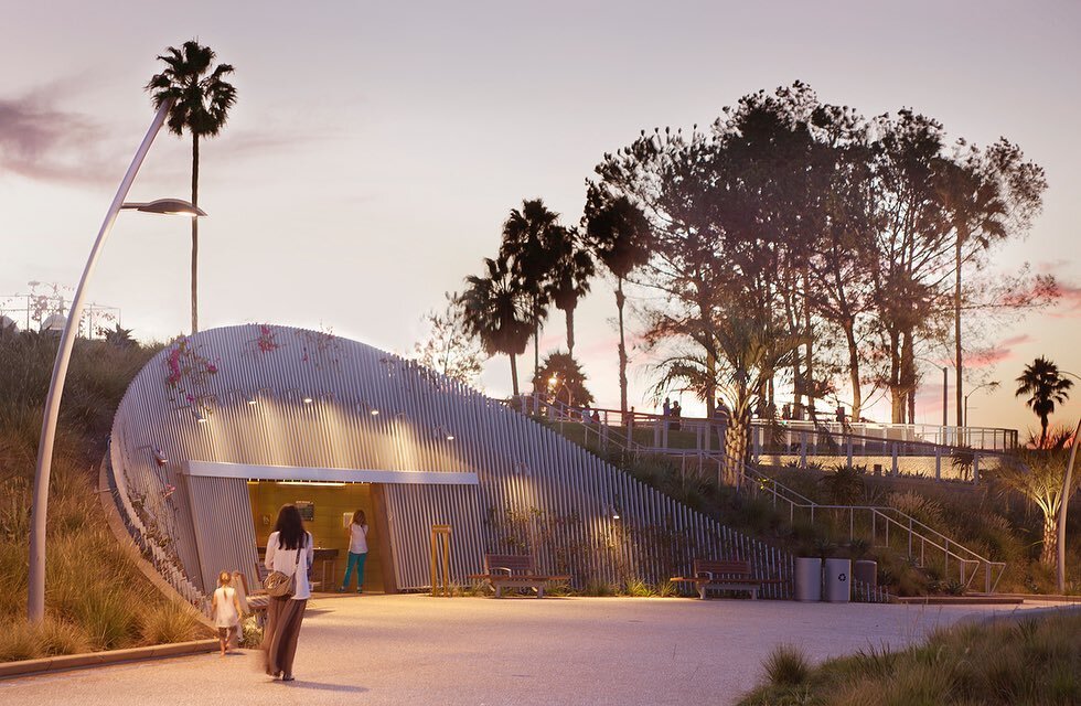 Nestled in-between the famous Santa Monica Pier and exuberant Third Street Promenade is Tongva Park. Designed by James Corner Field Operations, Tongva Park offers moments of serenity and pause, one of which opens into a wide passage connecting one pa