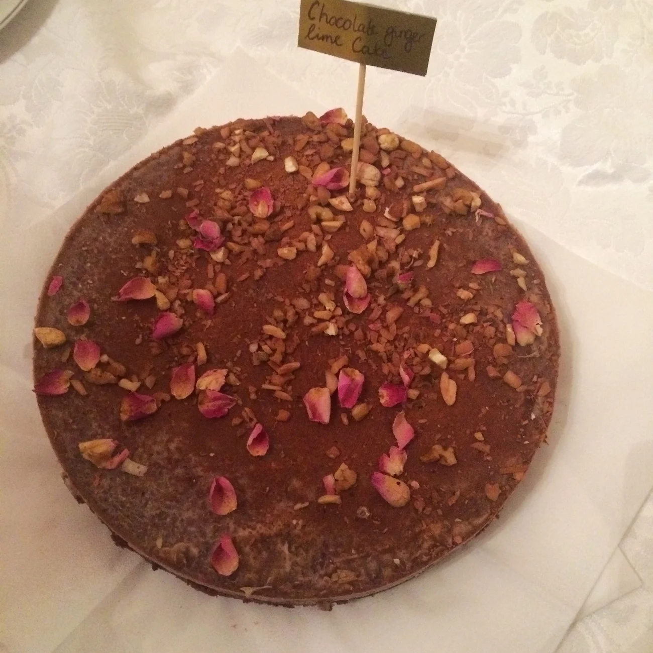 Chocolate, ginger and lime cake recipe