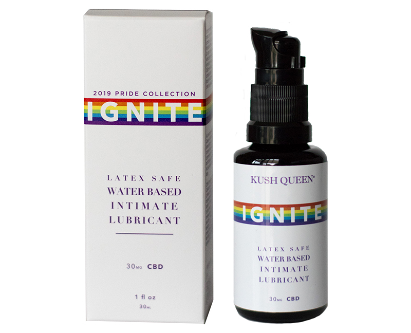 Ignite water based lube with Rainbow packaging for 2019 Pride collection. 