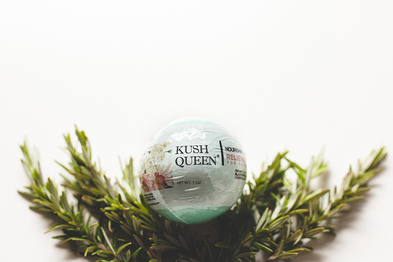 Kush Queen Shop Relax CBD Bath Bomb, perfect for your CBD post workout recovery!