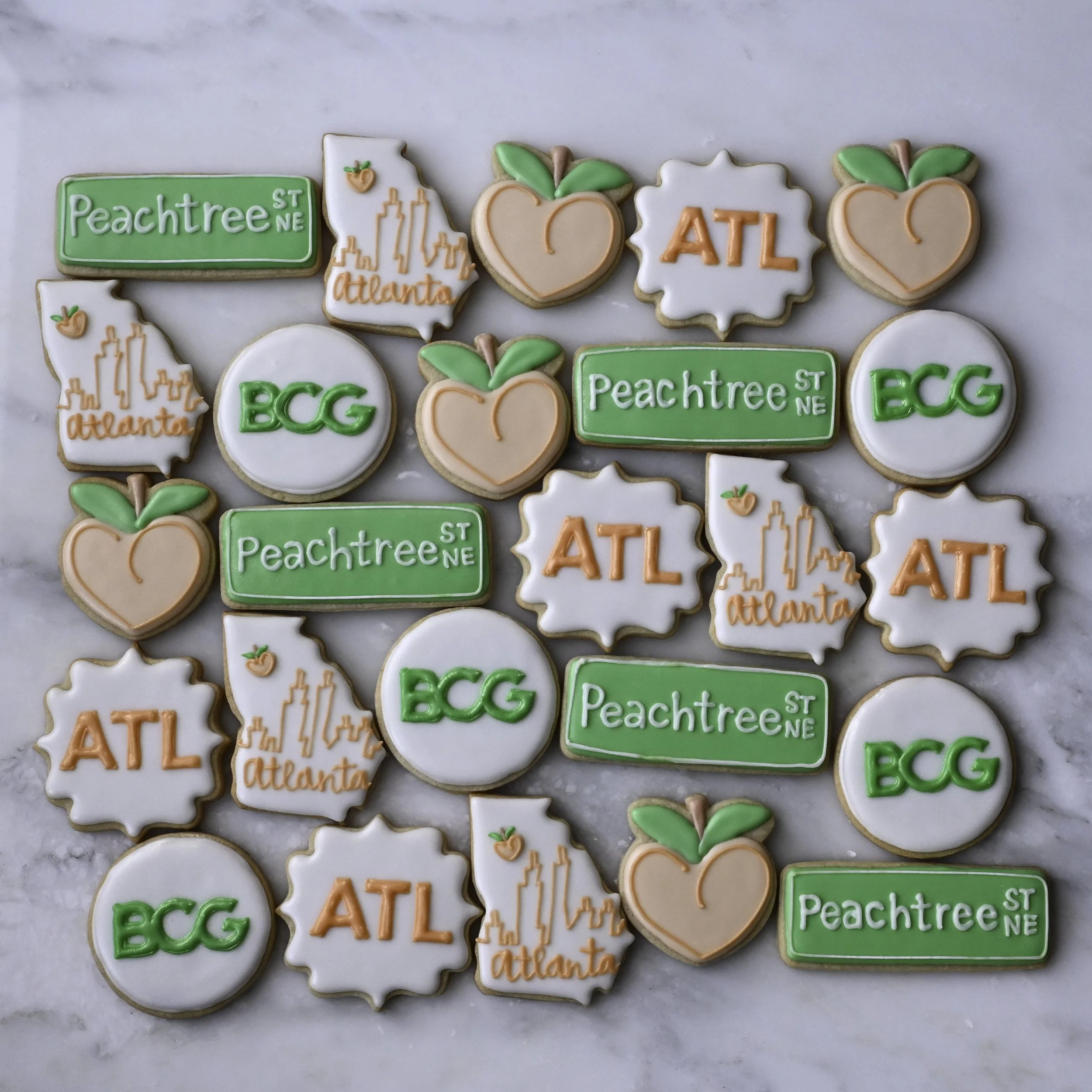 Atlanta themed corporate logo BCG cookies